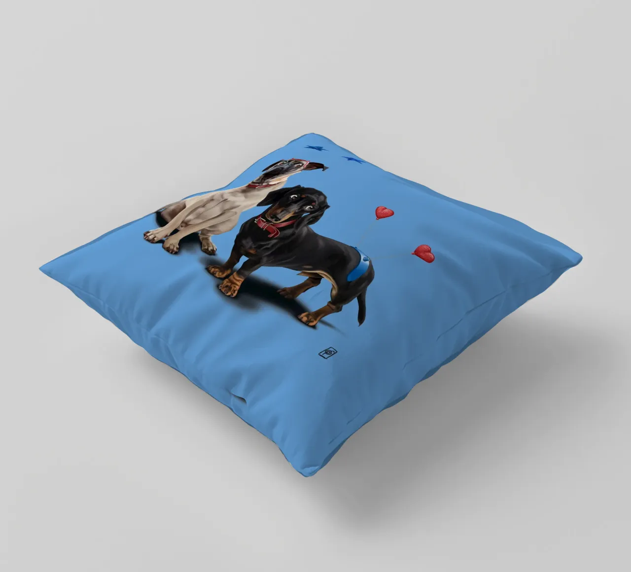 What's the Deely? (Colour) cuscino da Rob Art | Illustration