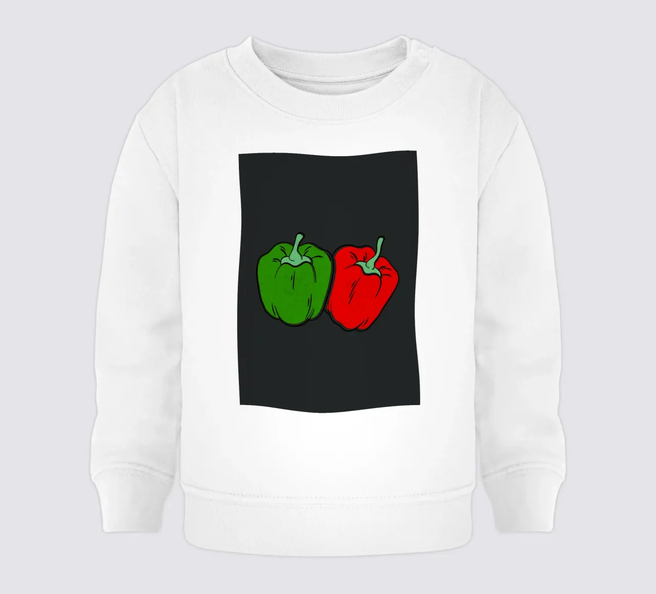 Peppers green and red felpa neonato da LisaArtes