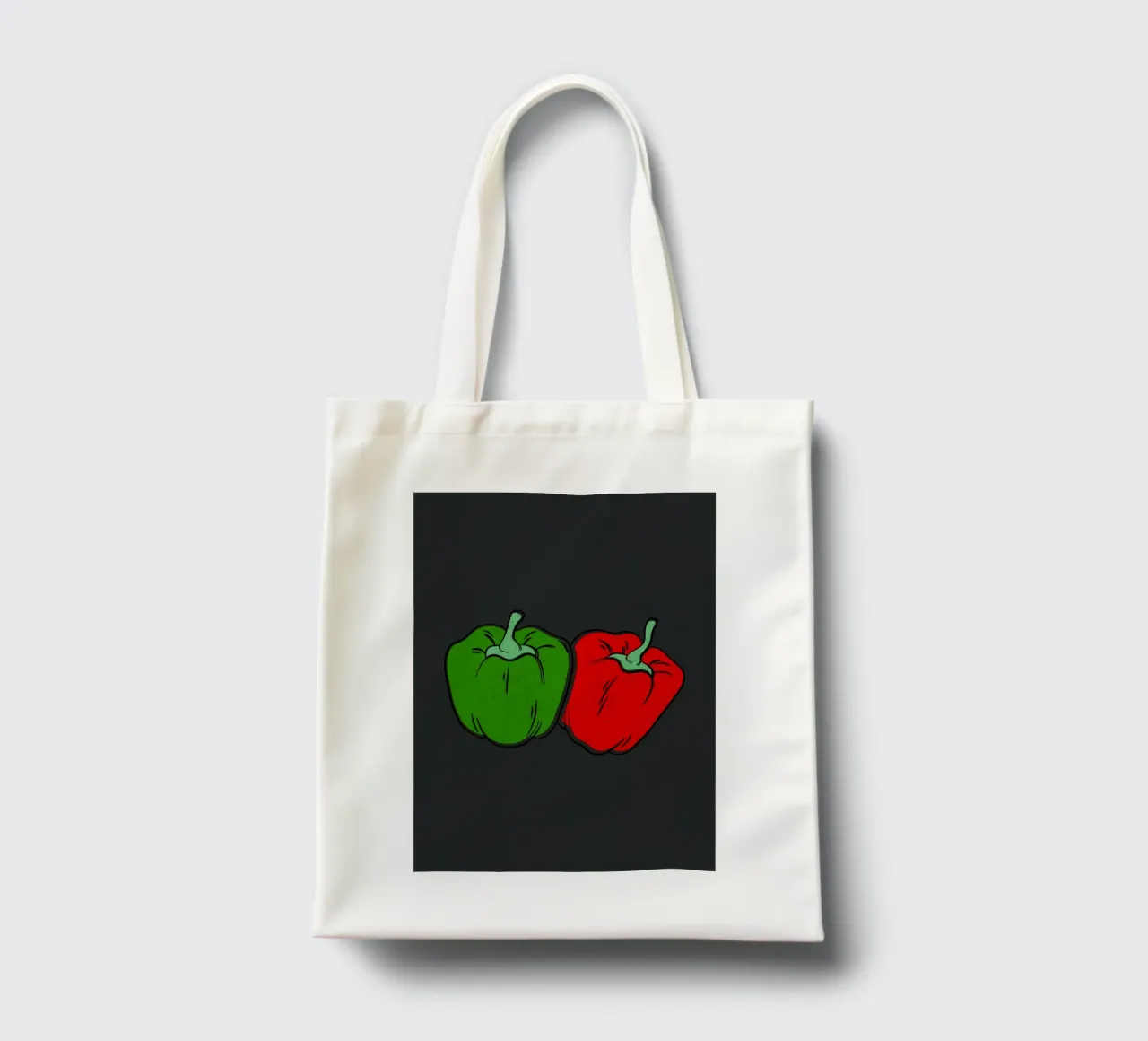 Peppers green and red borsa in juta da LisaArtes