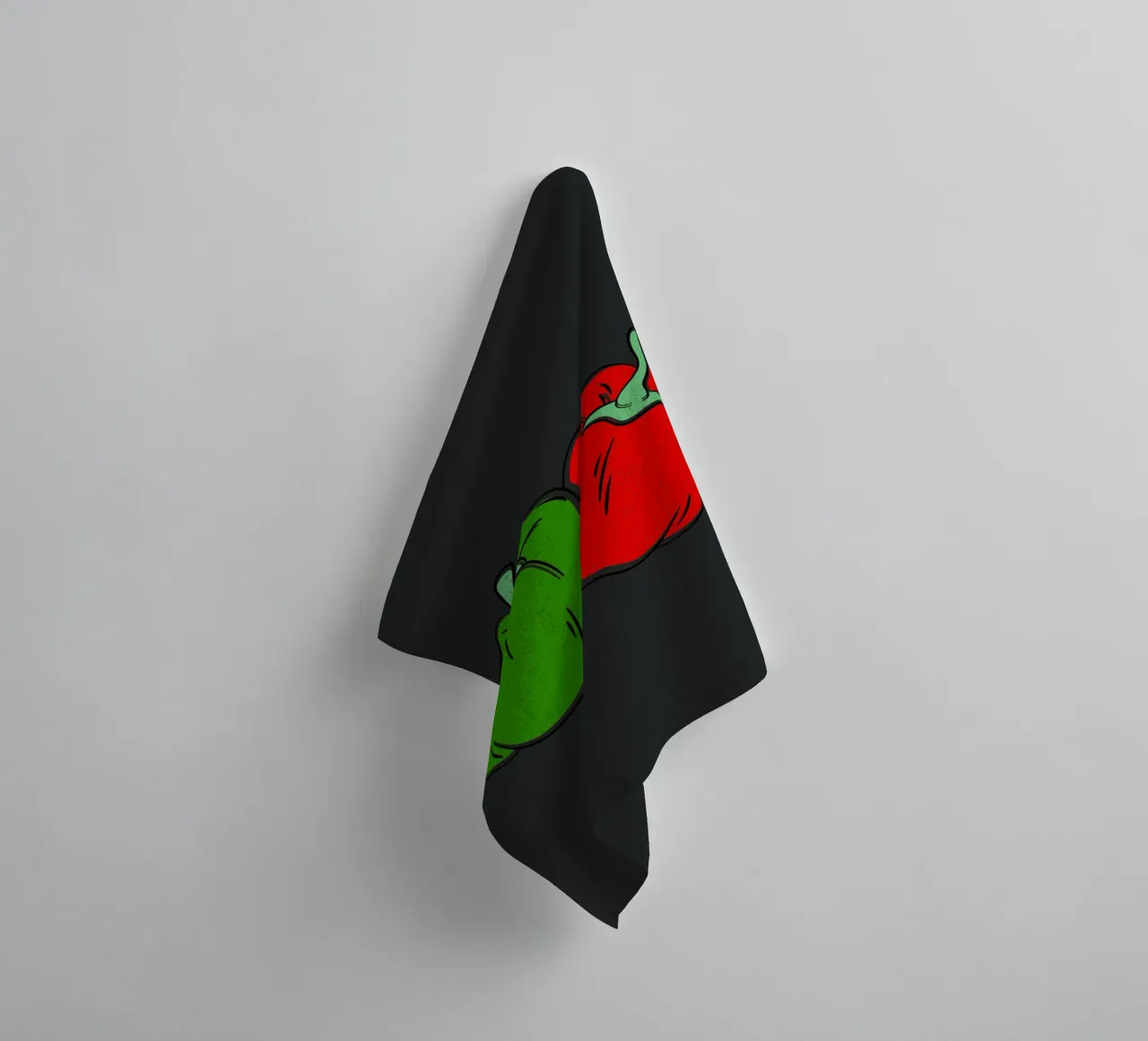 Peppers green and red asciugamano da bagno da LisaArtes