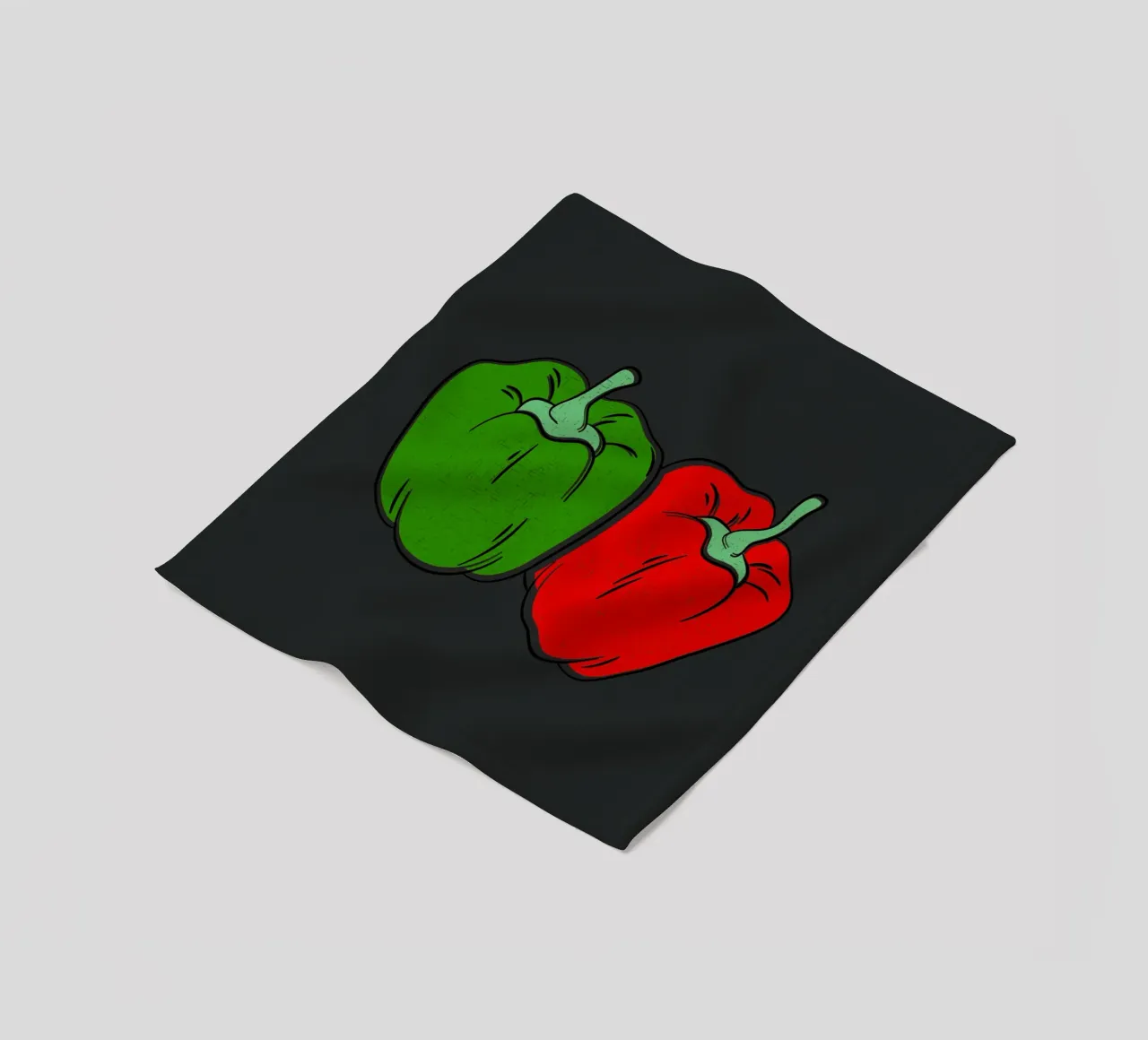 Peppers green and red coperta in pile da LisaArtes