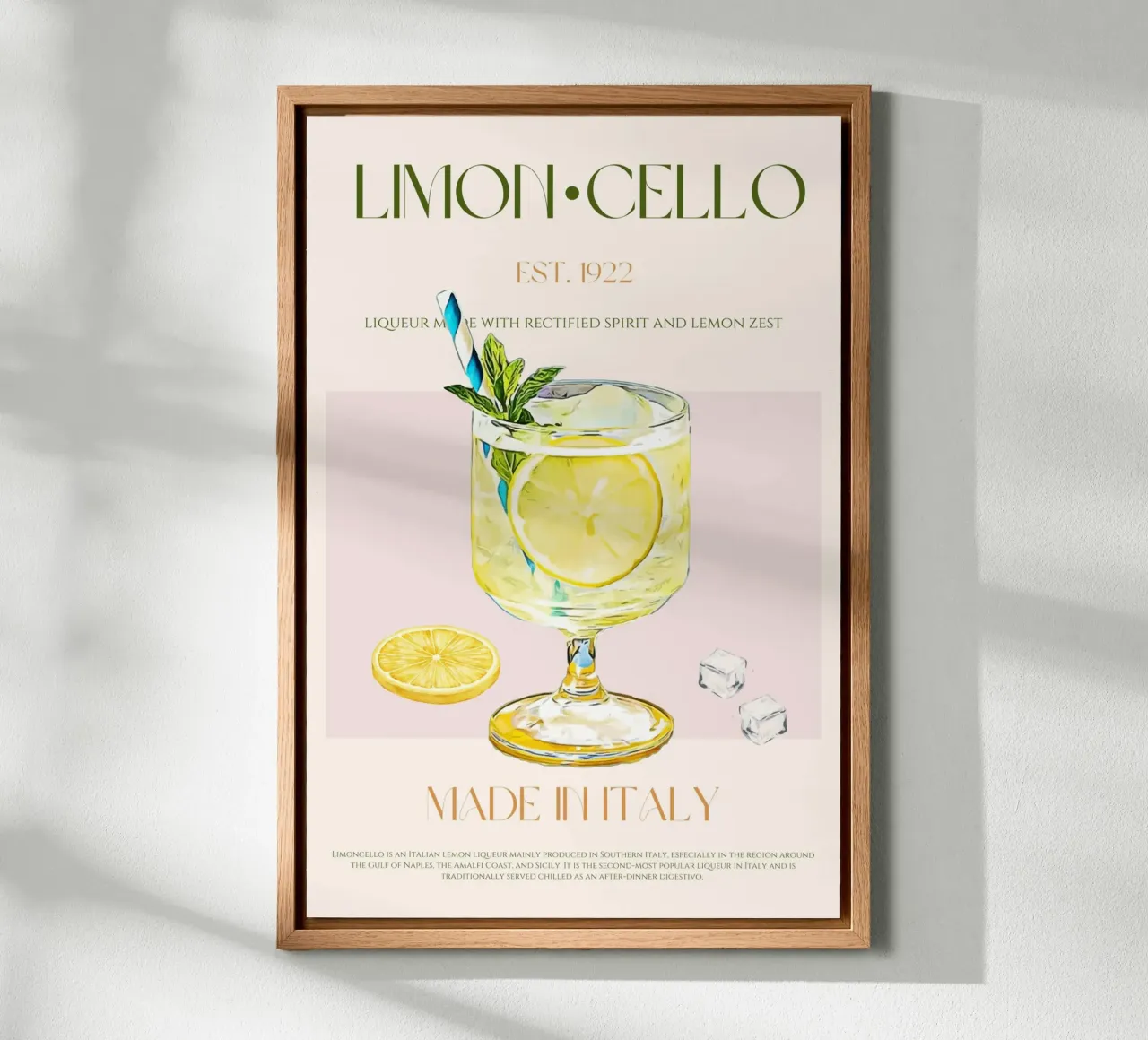 Limoncello Print canvas by KOKRPrints