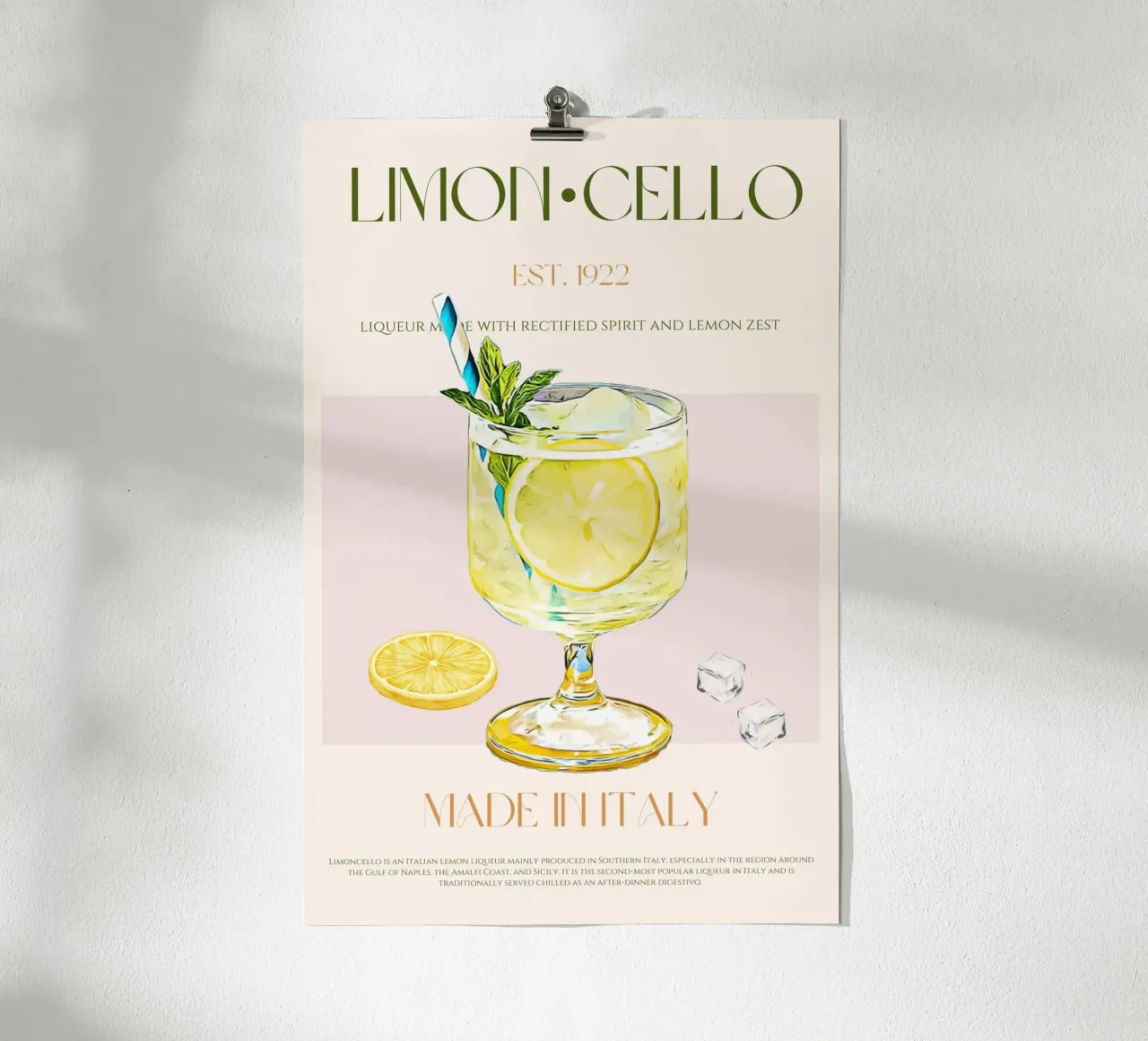 Limoncello Print poster by KOKRPrints