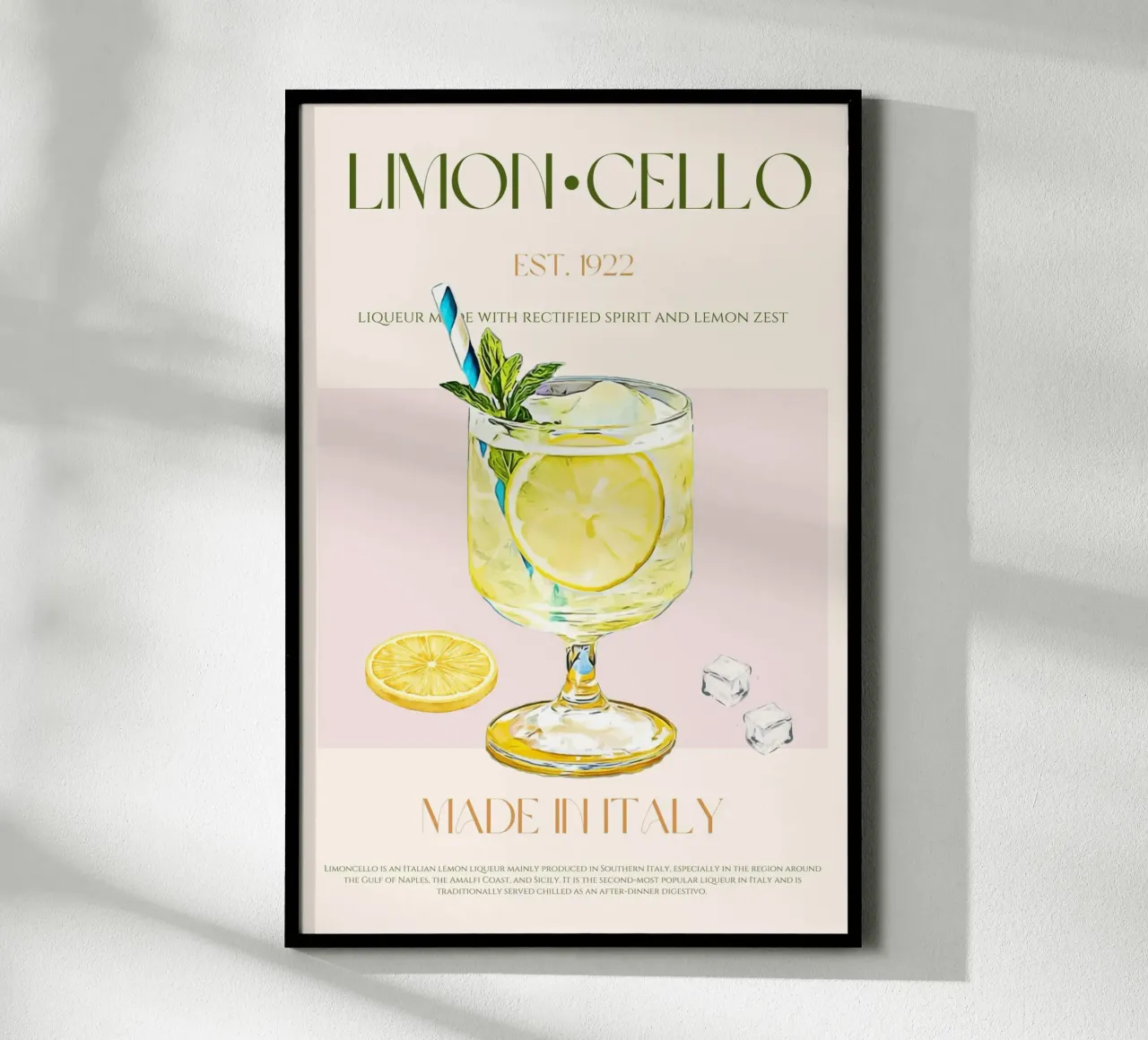 Limoncello Print poster by KOKRPrints