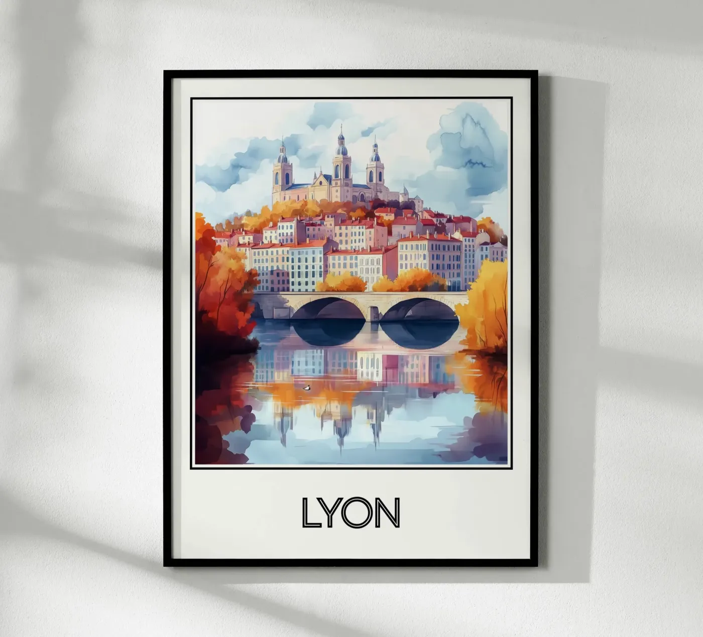 Poster Lione Francia poster da Frame the World