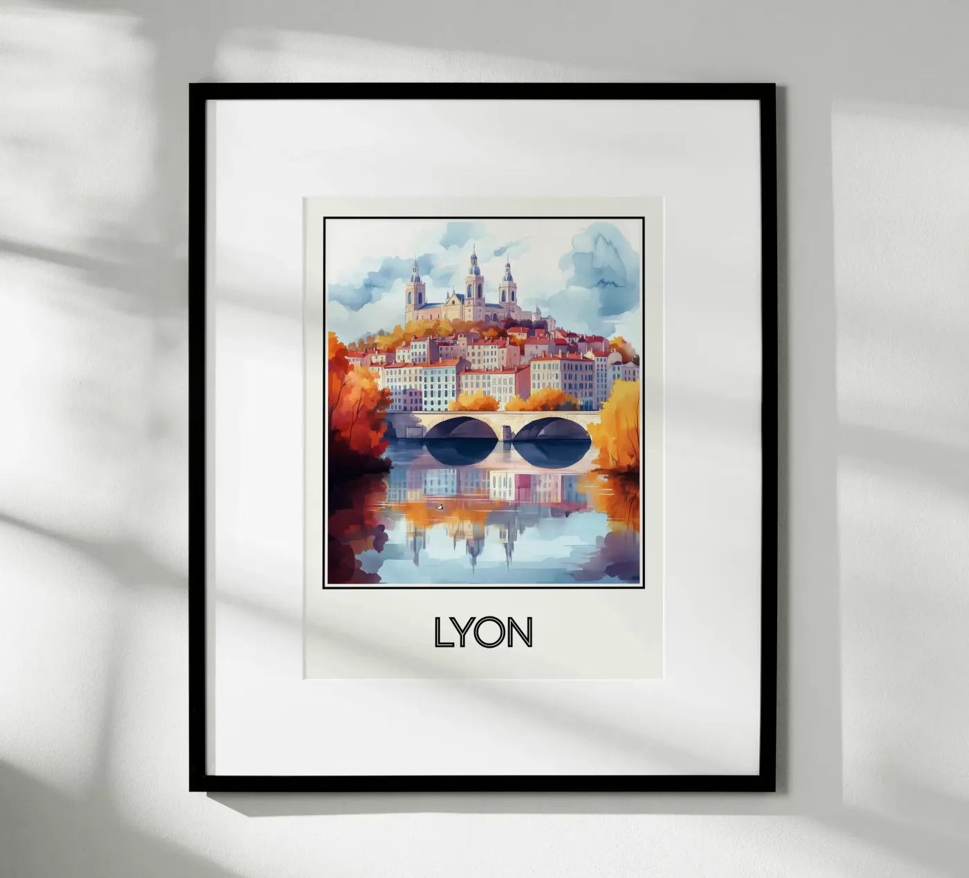 Poster Lione Francia poster da Frame the World