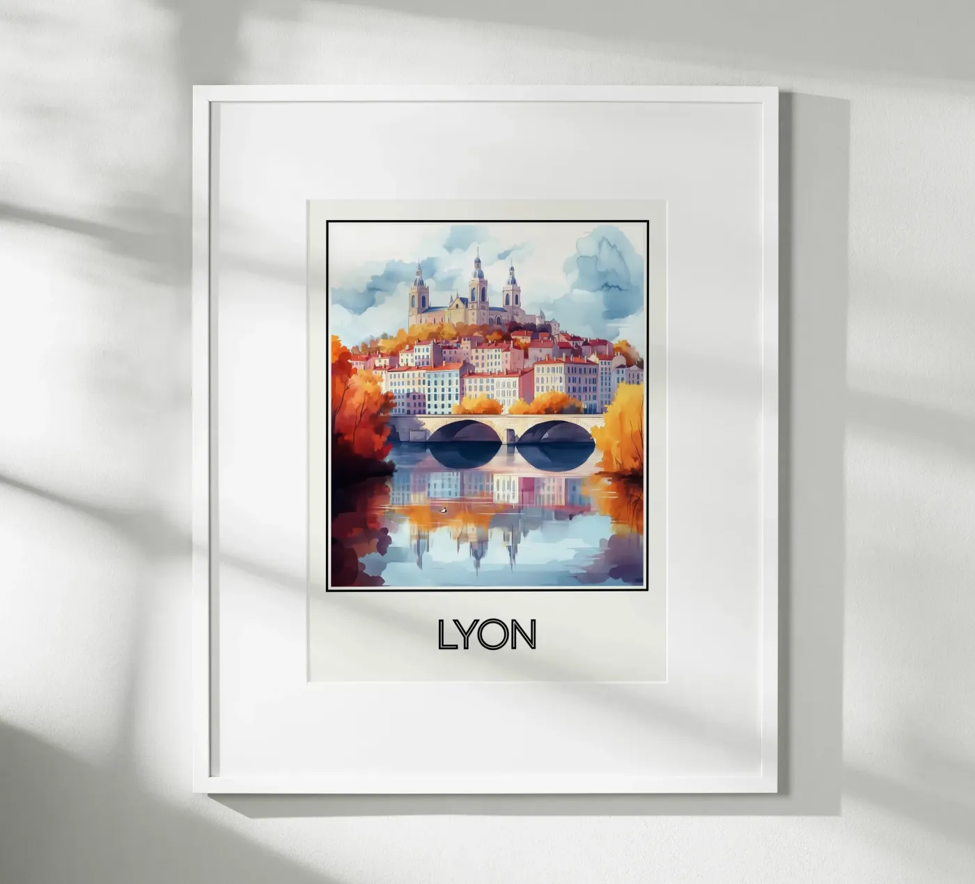 Poster Lione Francia poster da Frame the World
