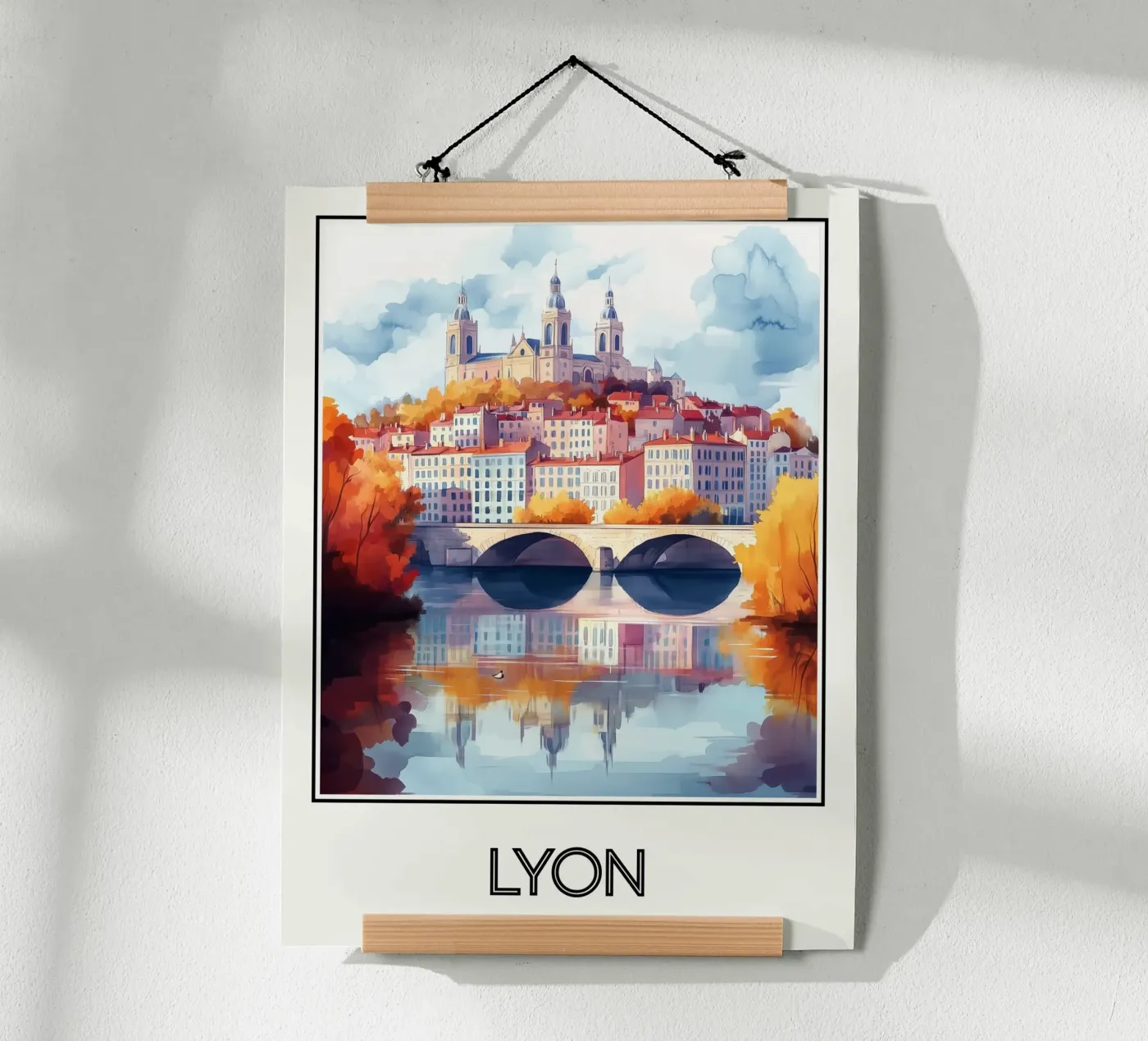 Poster Lione Francia poster da Frame the World