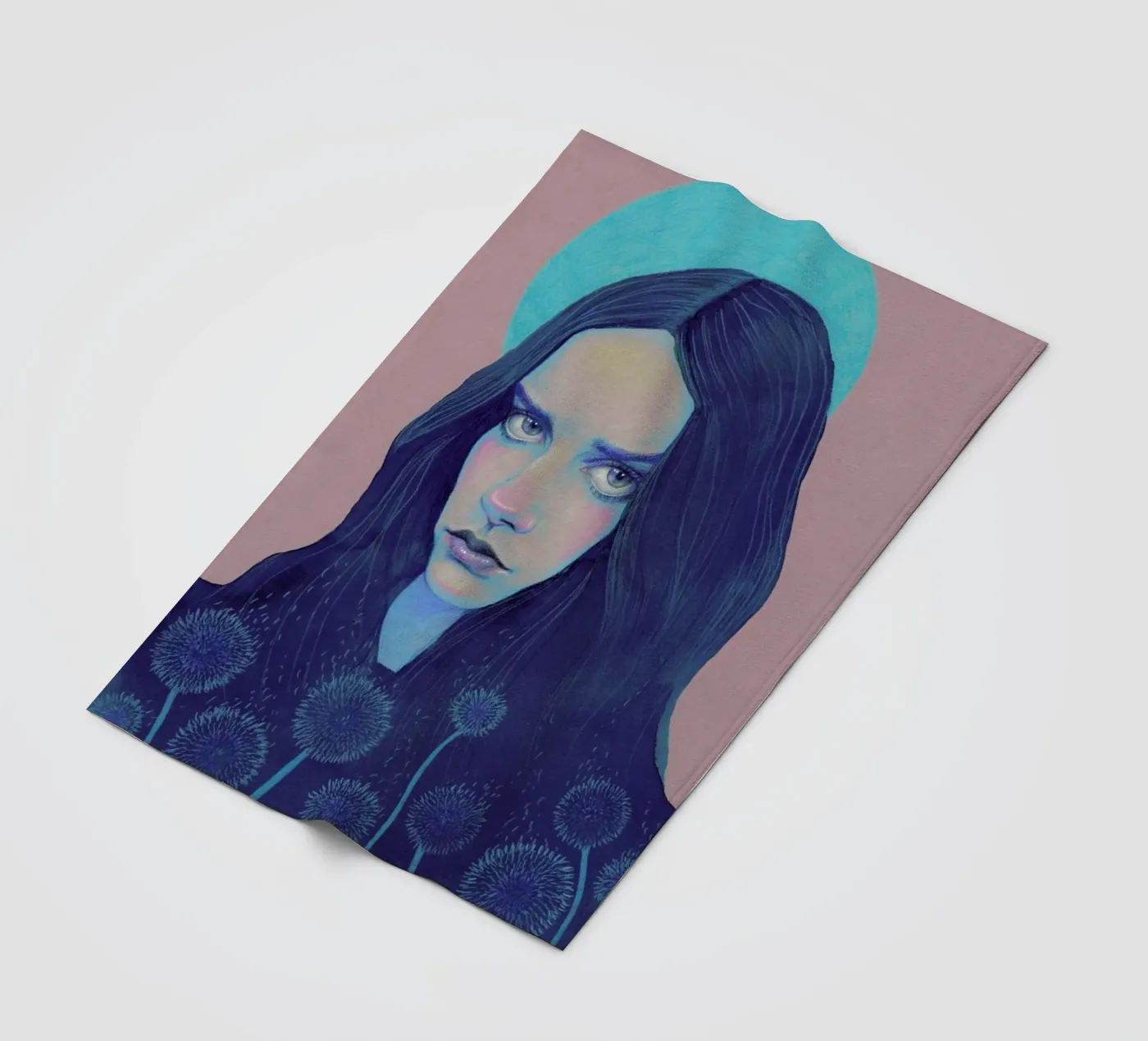 Dandelion fleece blanket by Natalie Foss