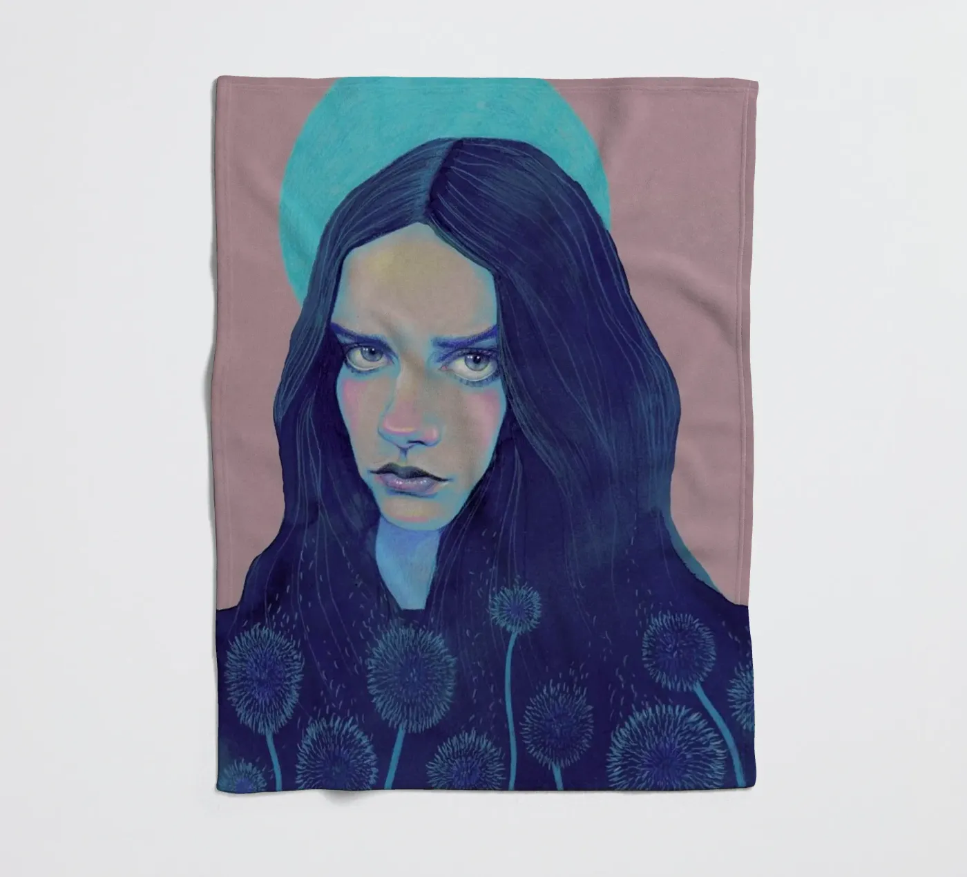 Dandelion fleece blanket by Natalie Foss