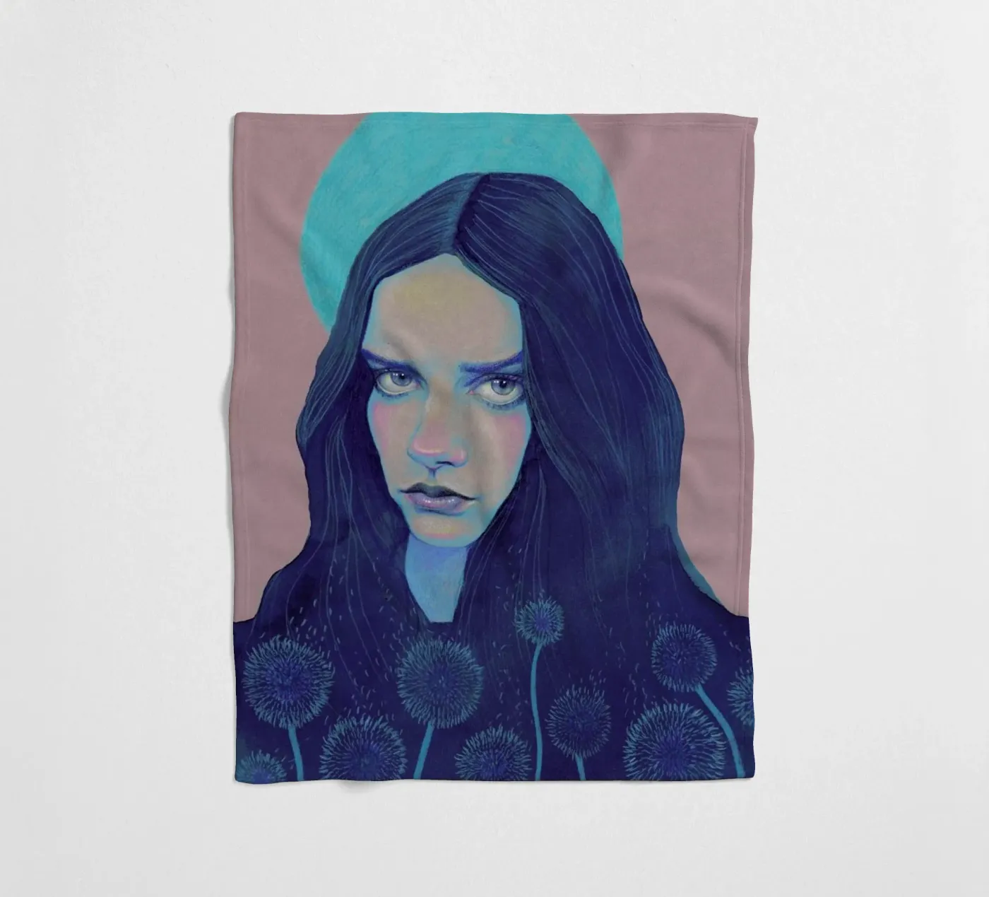 Dandelion fleece blanket by Natalie Foss