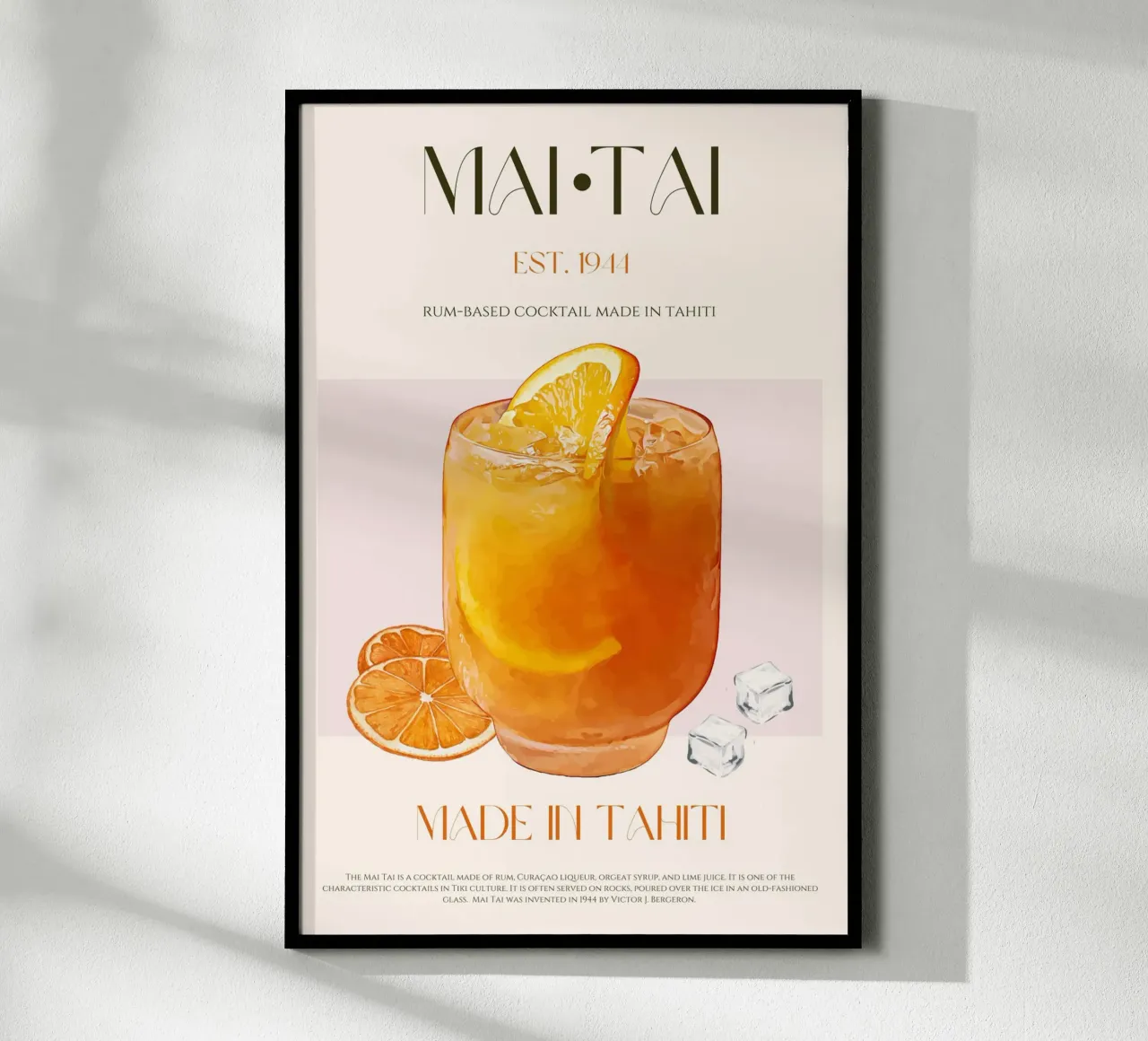 Mai Tai Cocktail Print hahnemühle by KOKRPrints