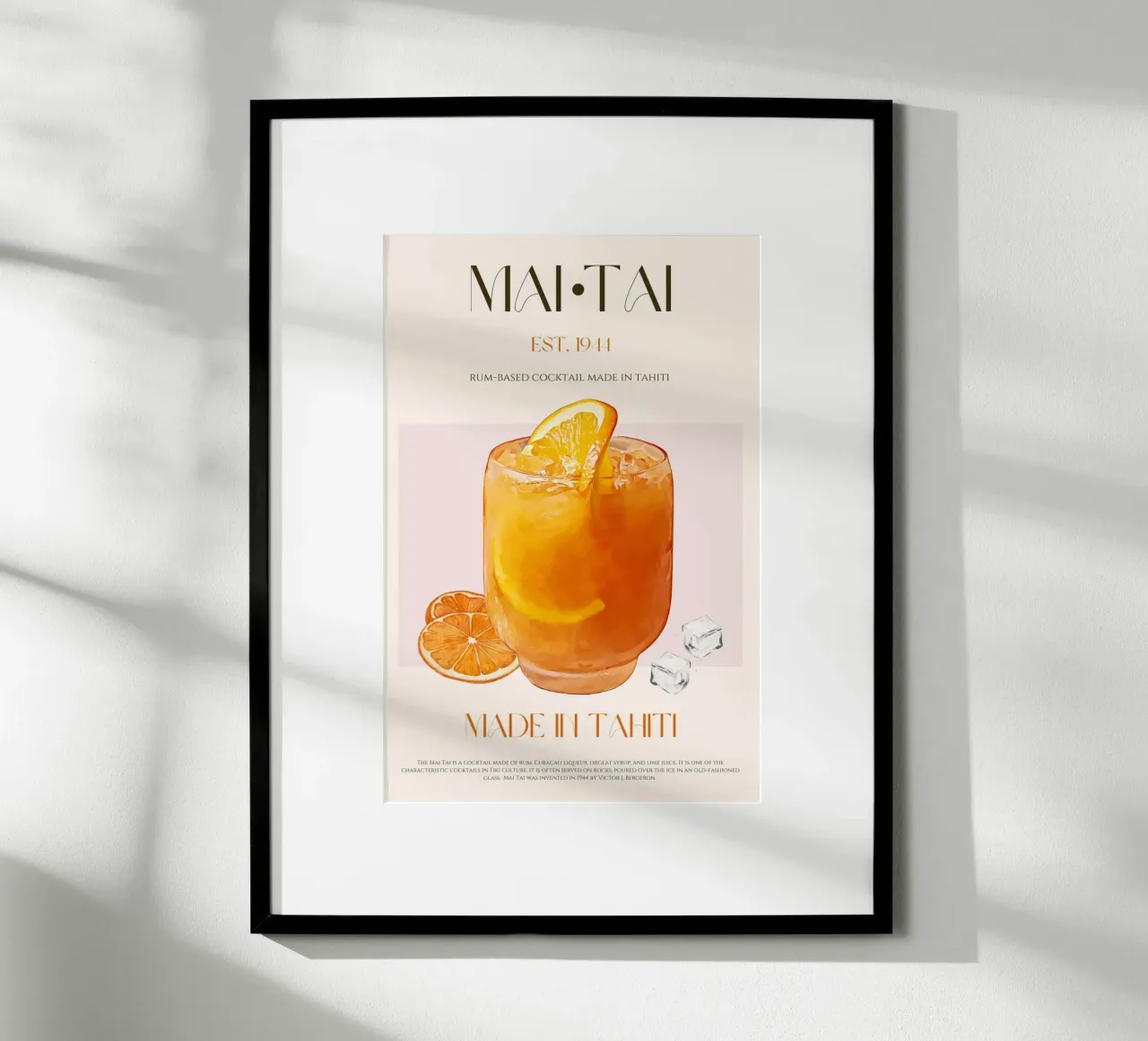 Mai Tai Cocktail Print hahnemühle by KOKRPrints