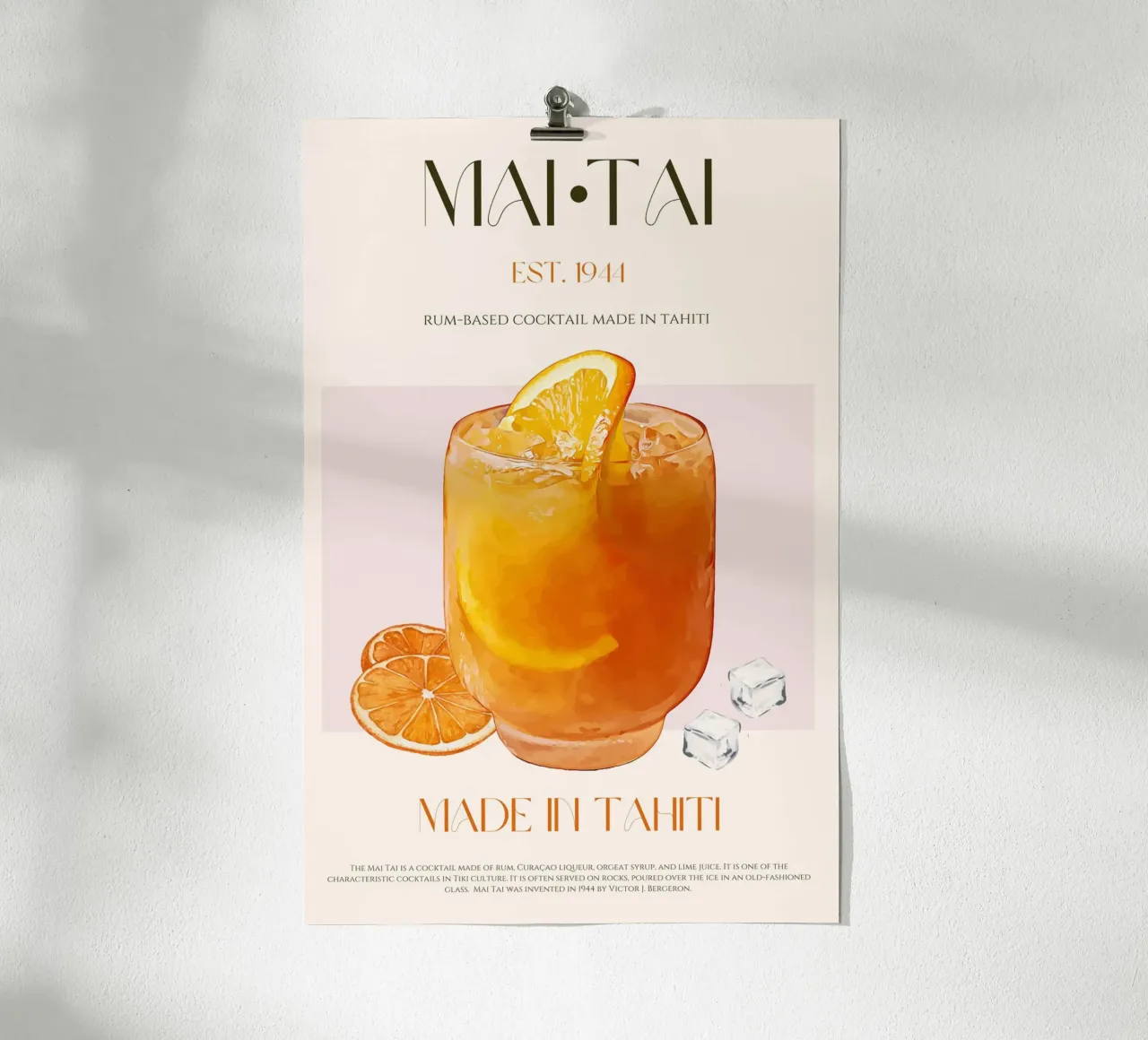 Mai Tai Cocktail Print hahnemühle by KOKRPrints