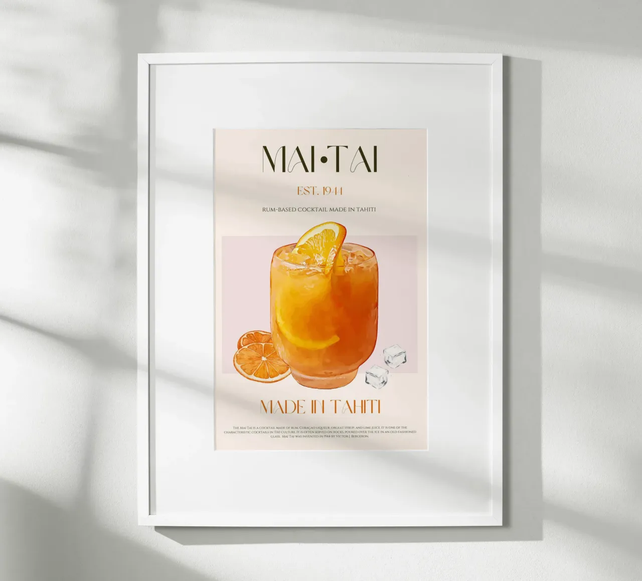 Mai Tai Cocktail Print hahnemühle by KOKRPrints