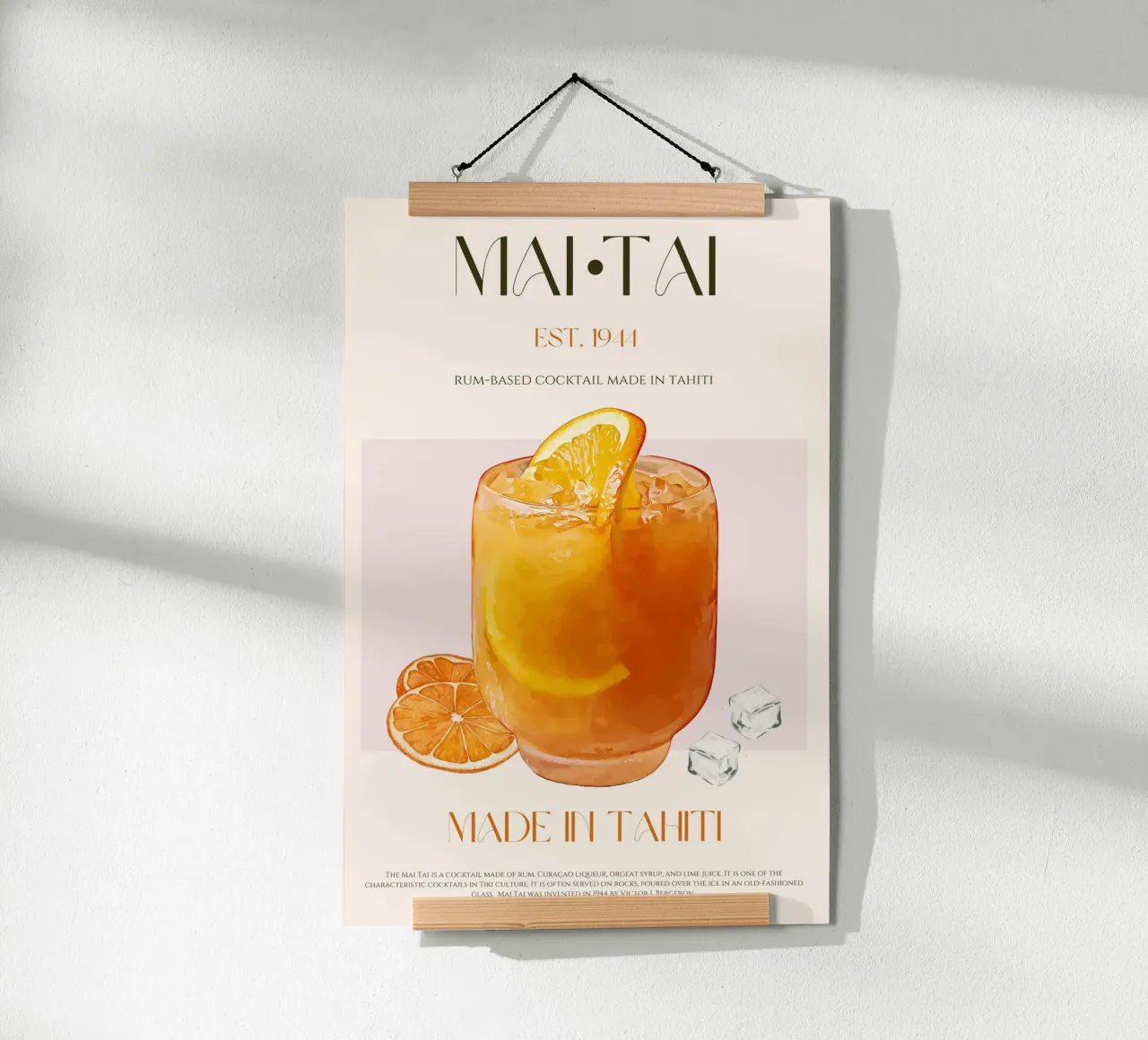 Mai Tai Cocktail Print hahnemühle by KOKRPrints