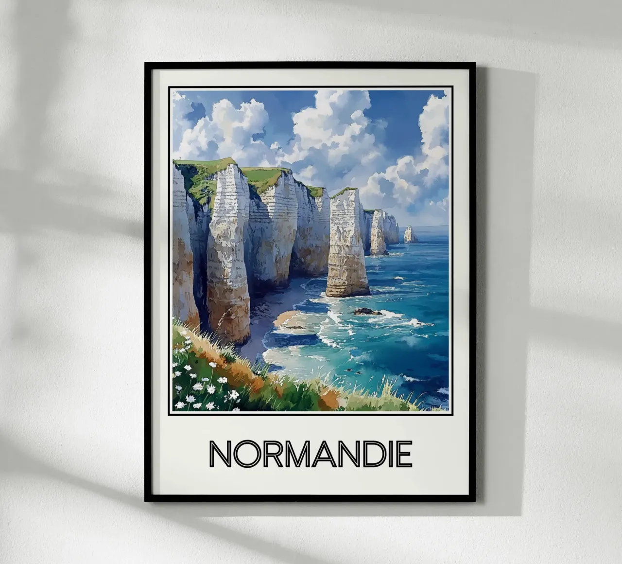 Normandie poster con telaio in plastica da Frame the World
