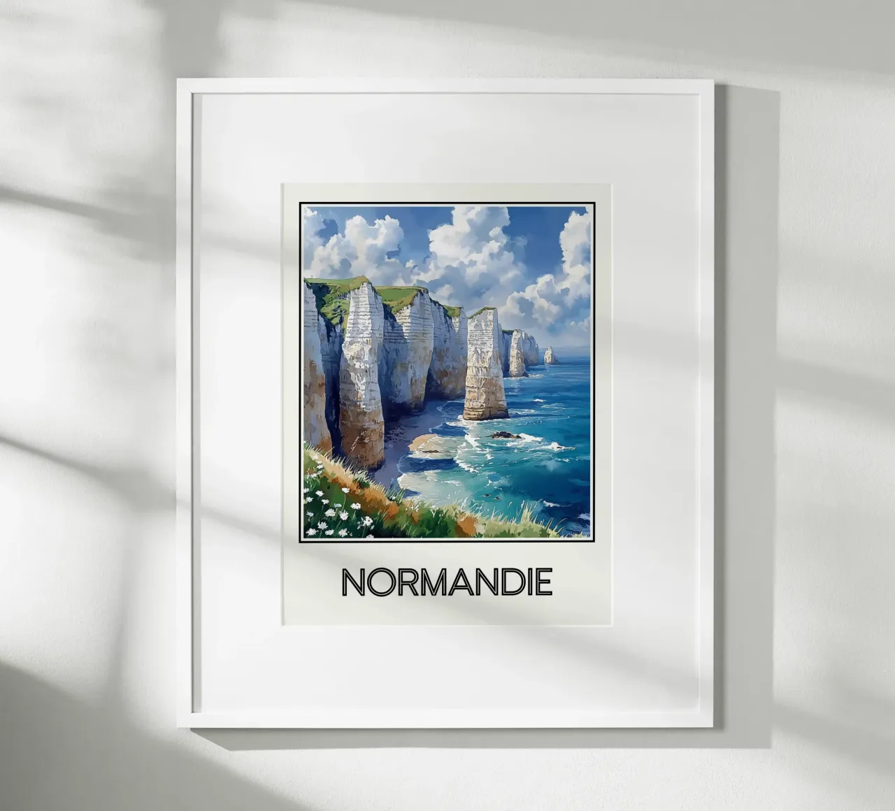 Normandie poster con telaio in plastica da Frame the World