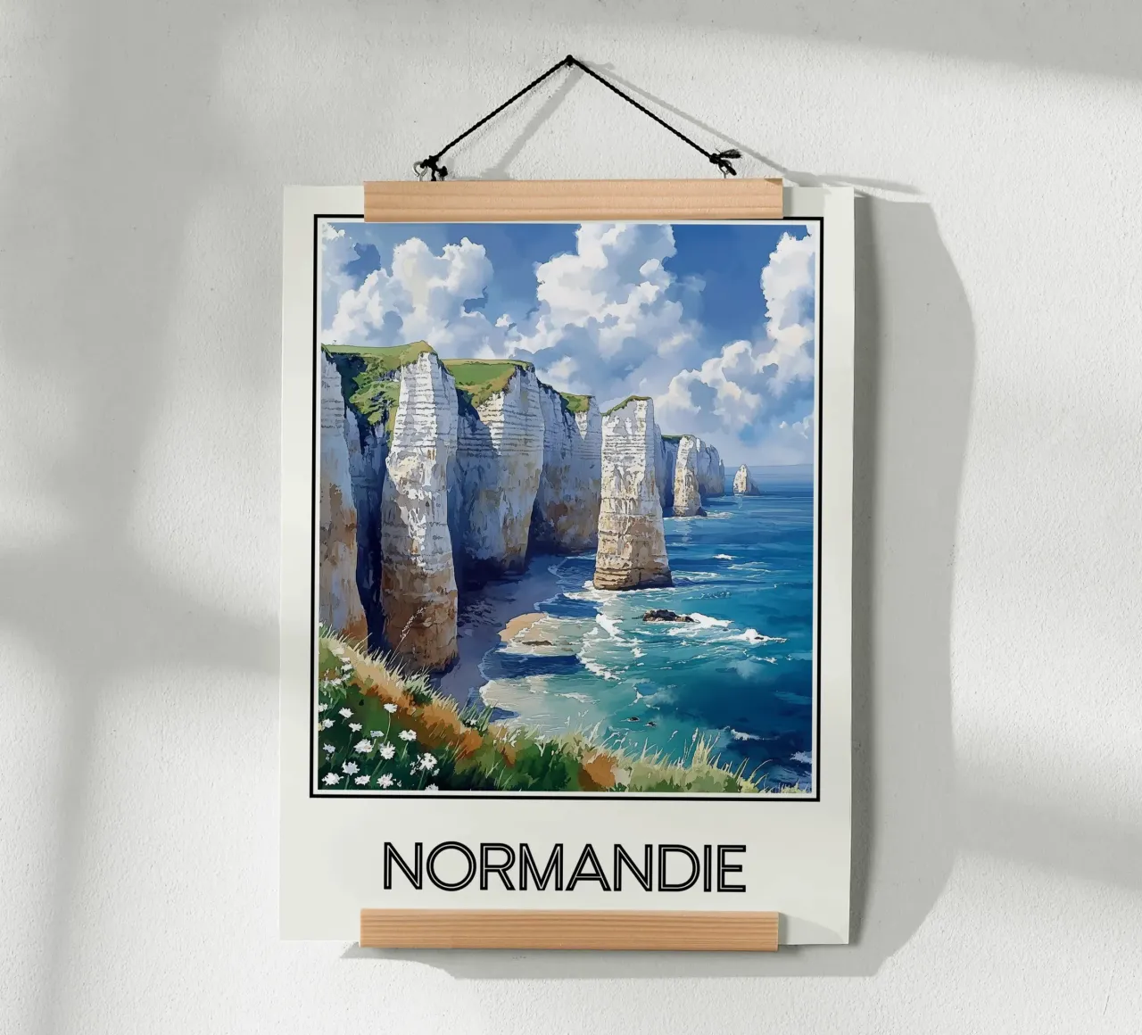 Normandie poster con telaio in plastica da Frame the World