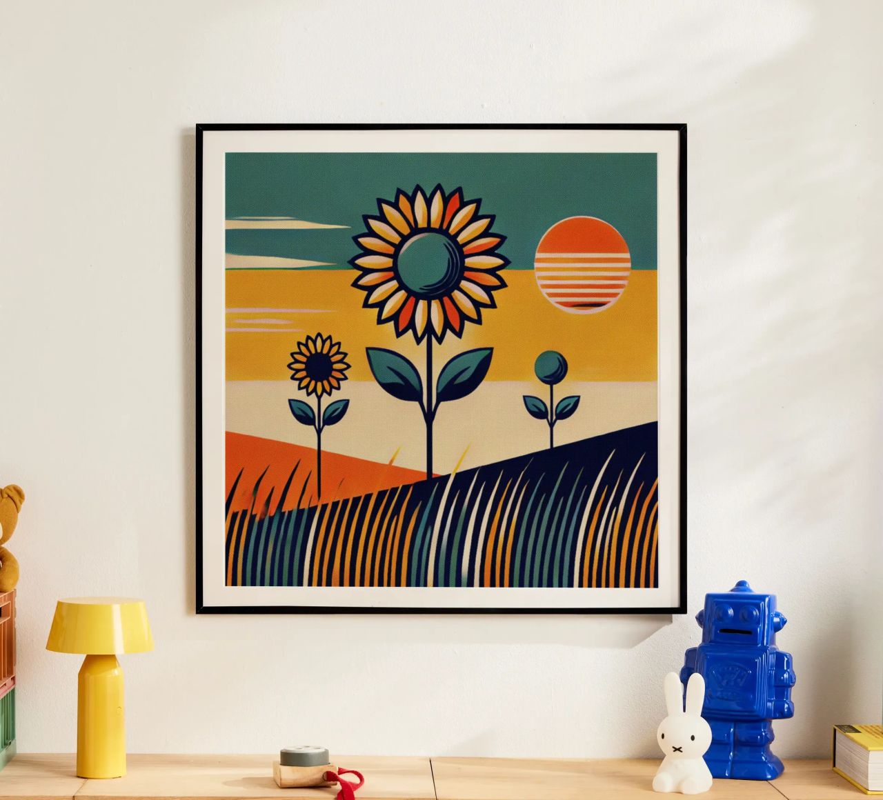 Sunflower - Vintage poster print poster by posterprints-by-nomad
