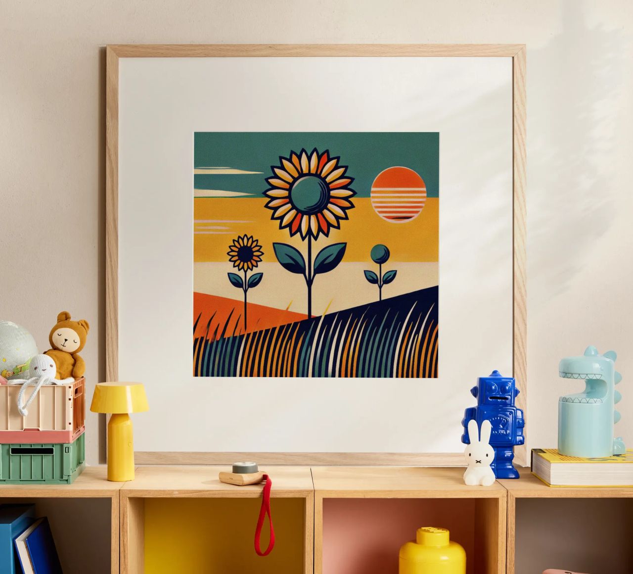 Sunflower - Vintage poster print poster by posterprints-by-nomad