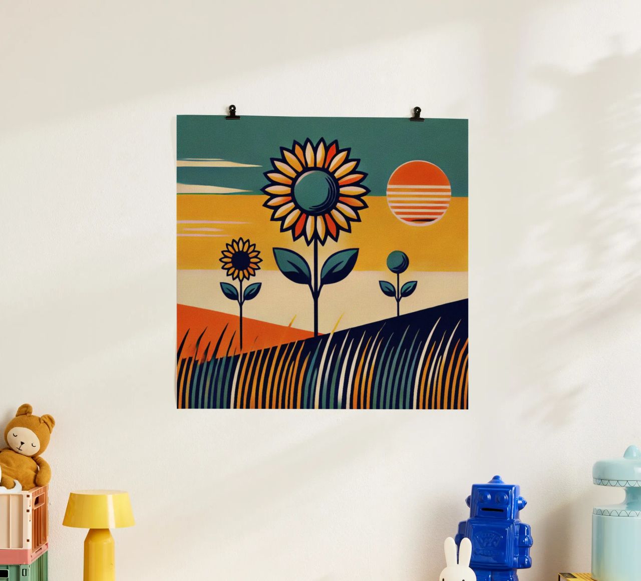 Sunflower - Vintage poster print poster by posterprints-by-nomad