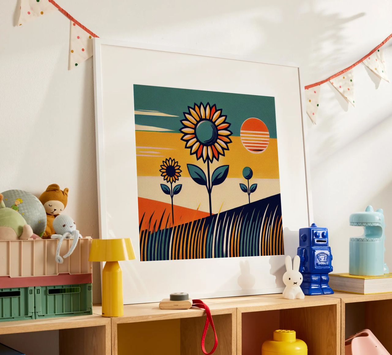 Sunflower - Vintage poster print poster by posterprints-by-nomad