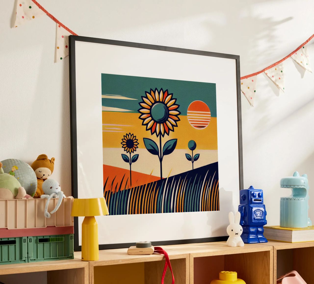 Sunflower - Vintage poster print poster by posterprints-by-nomad