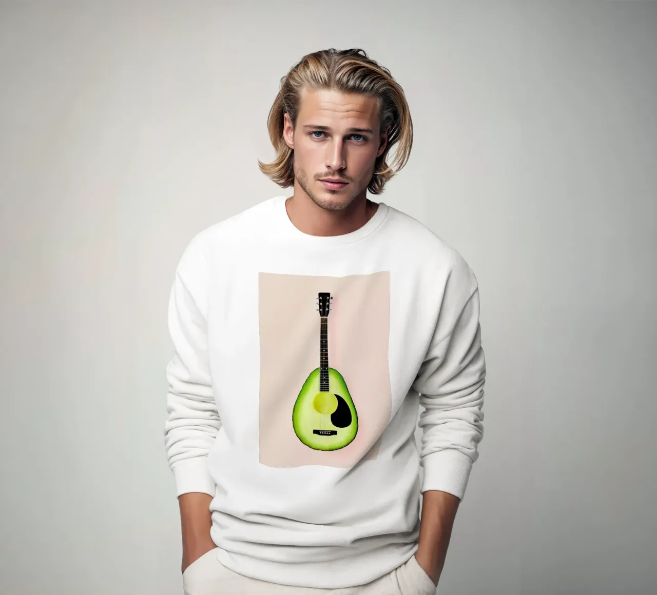 Avocado Guitar felpa da Paul Fuentes Design