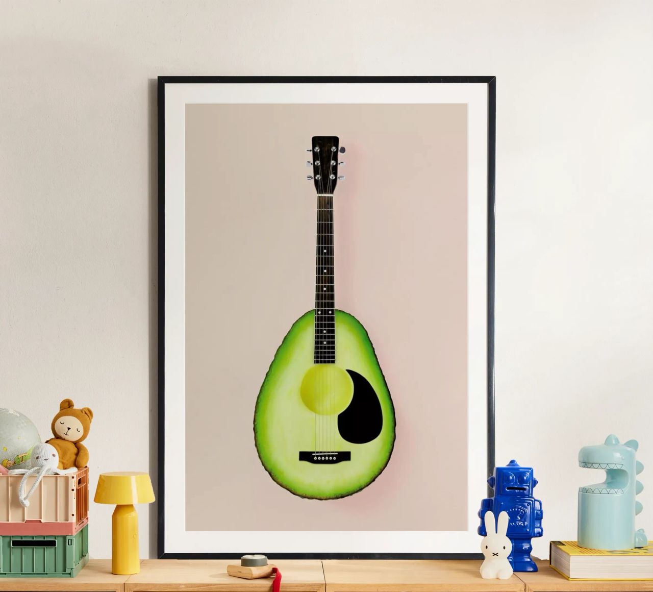 Avocado Guitar poster by Paul Fuentes Design