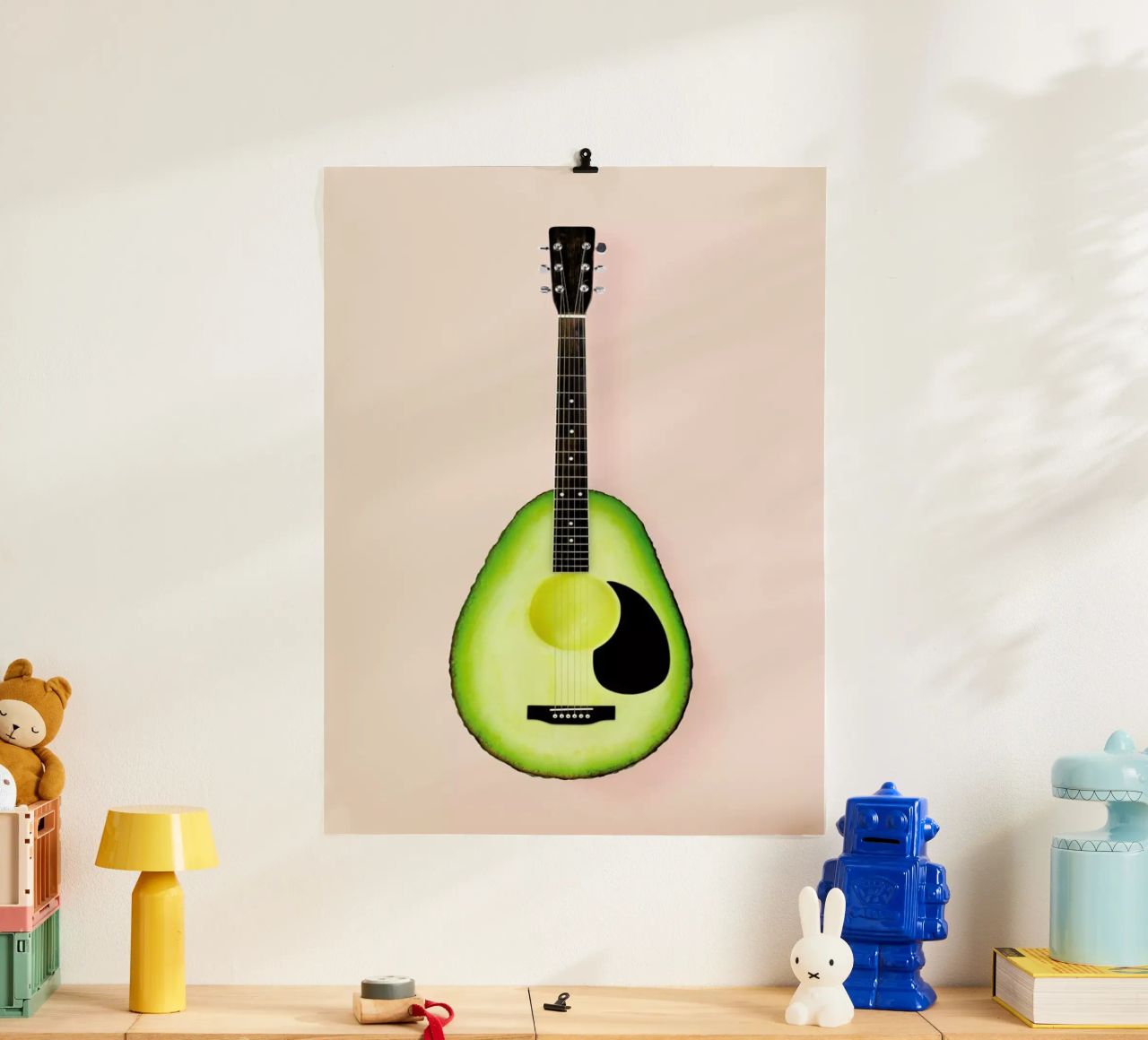 Avocado Guitar poster by Paul Fuentes Design