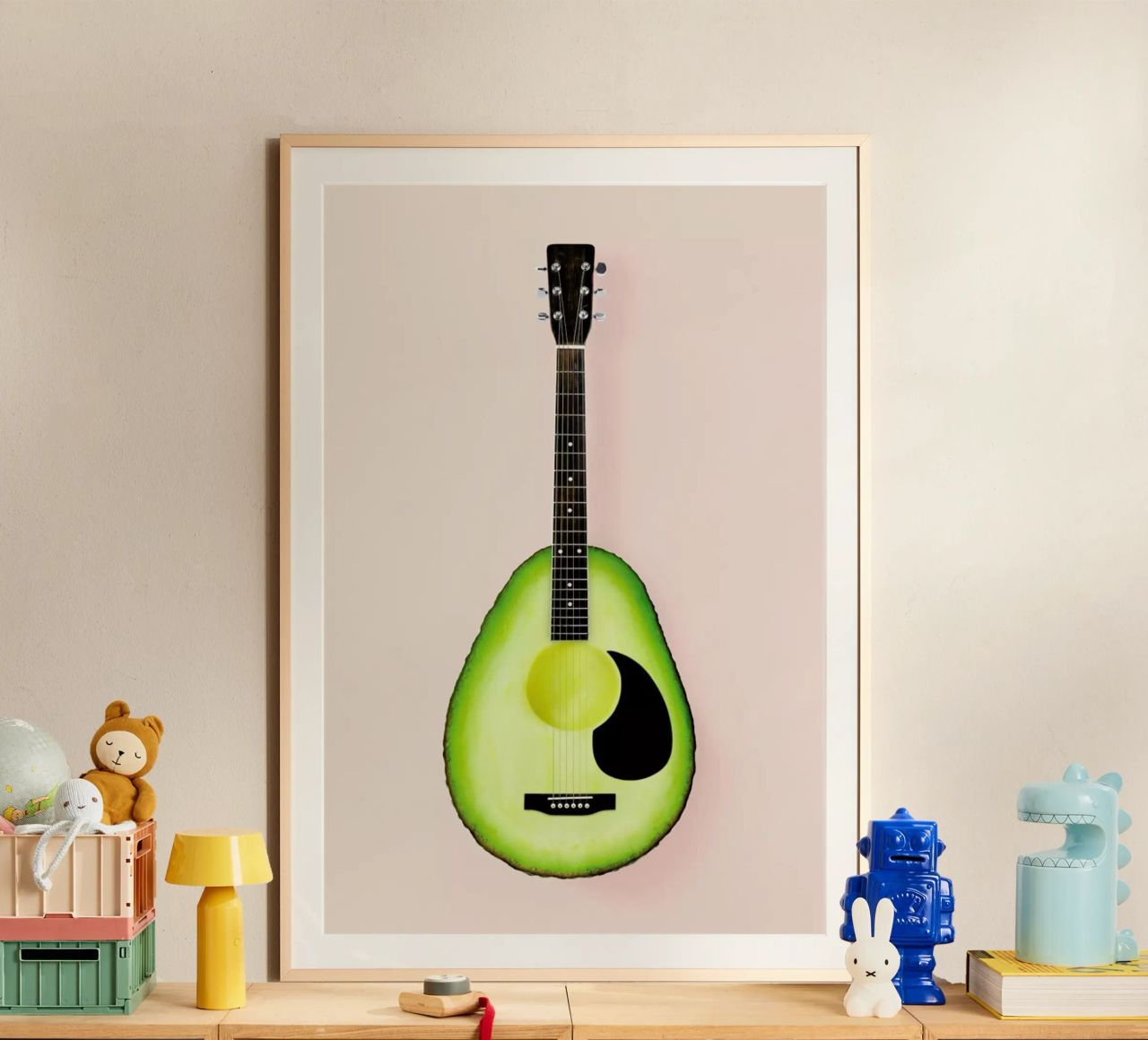 Avocado Guitar poster by Paul Fuentes Design