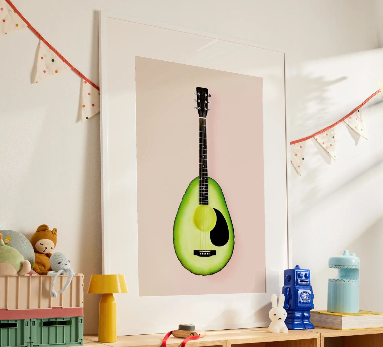 Avocado Guitar poster by Paul Fuentes Design