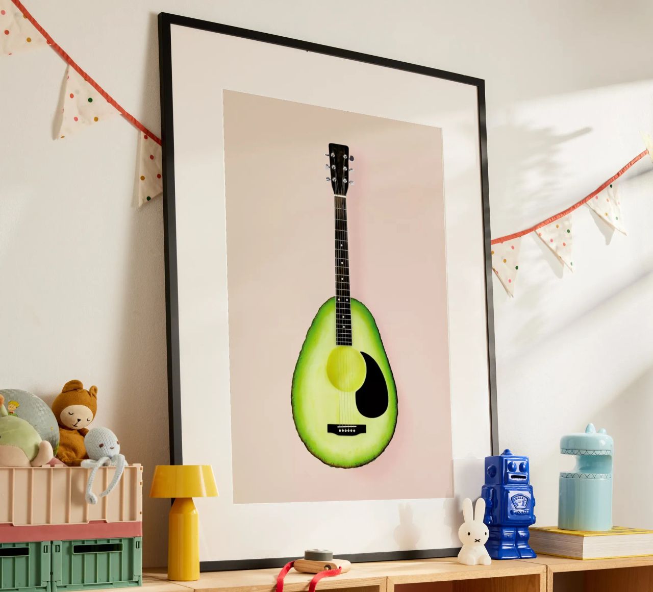 Avocado Guitar poster by Paul Fuentes Design