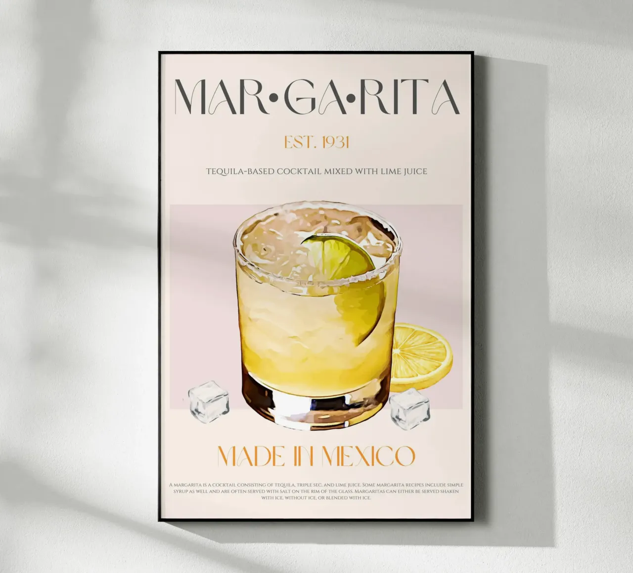 Margarita Cocktail Print acrylic glass by KOKRPrints