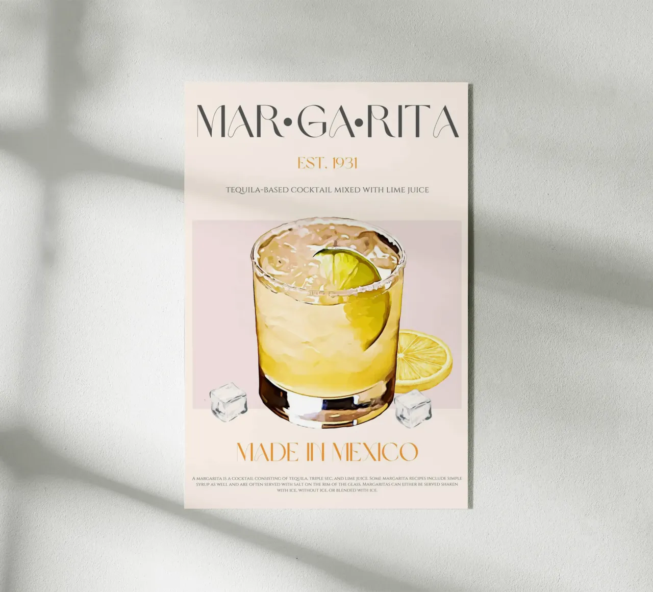 Margarita Cocktail Print acrylic glass by KOKRPrints