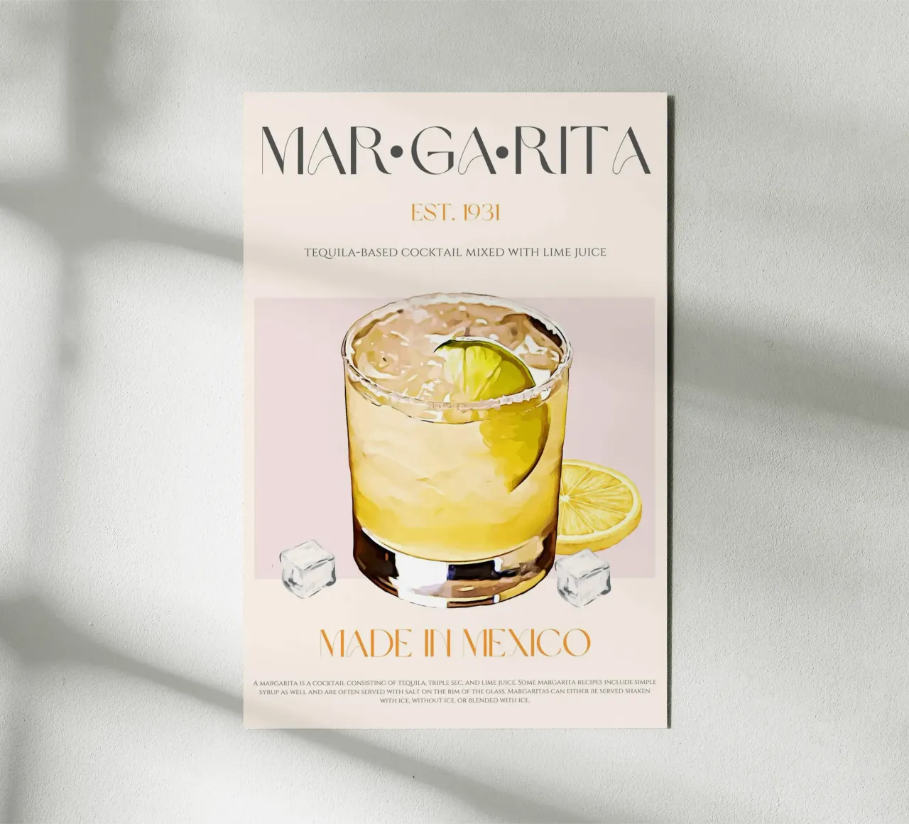 Margarita Cocktail Print alu-dibond by KOKRPrints