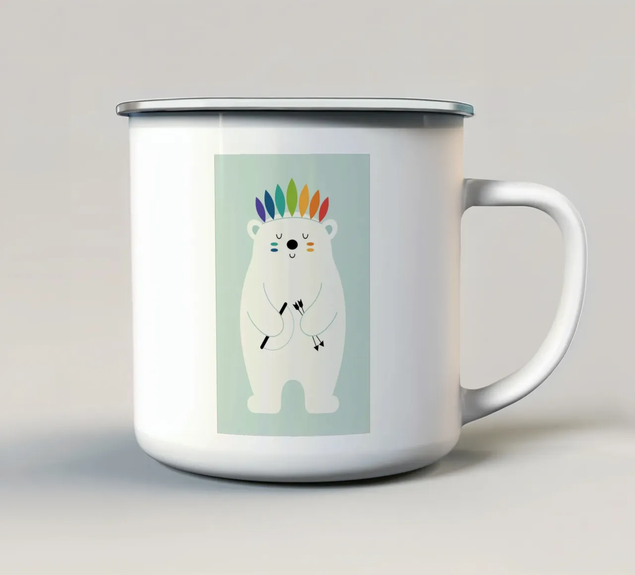 Sii coraggioso Polar tazza in smalto da Andy Westface