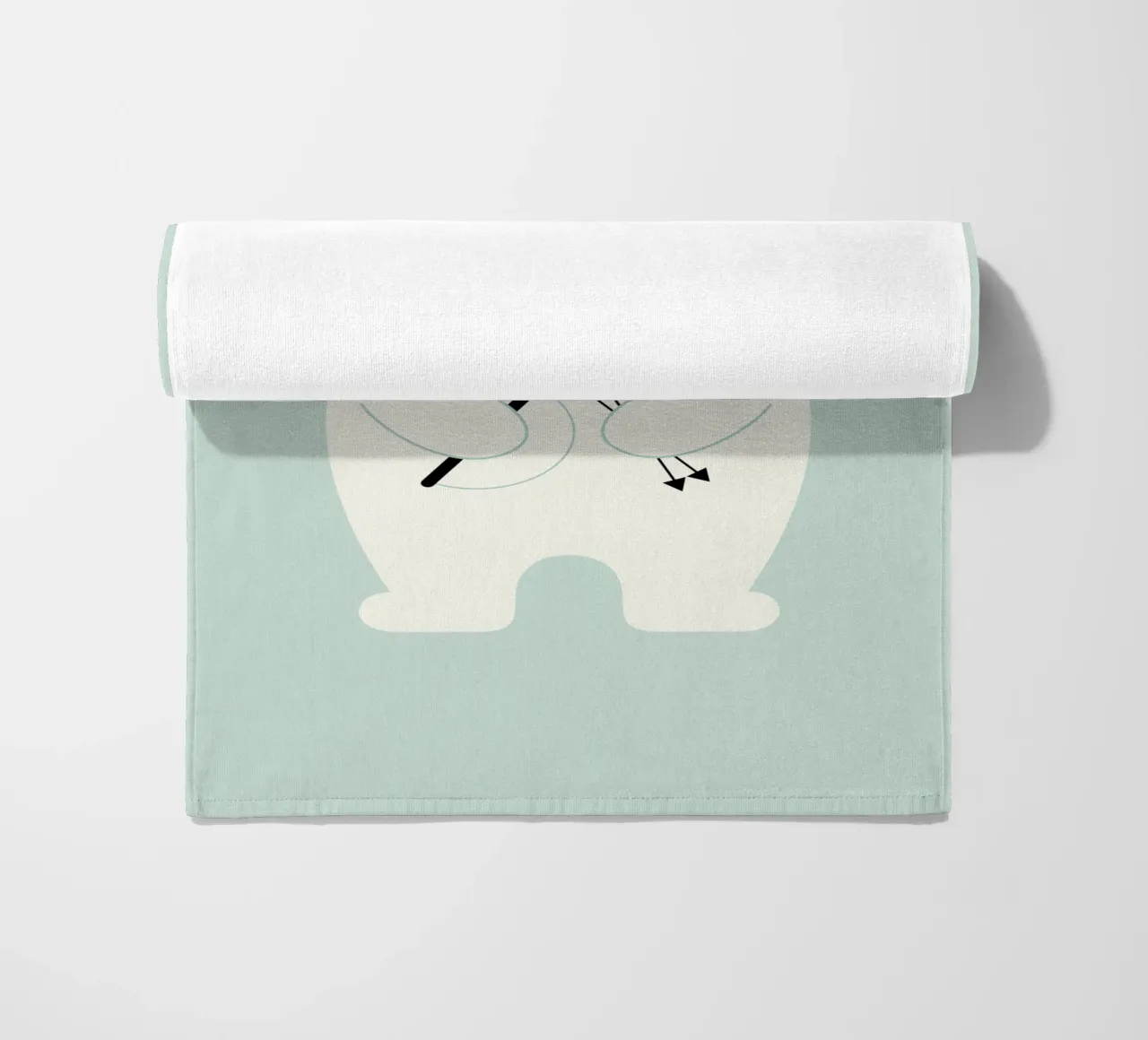 Be Brave Polar beach towel by Andy Westface