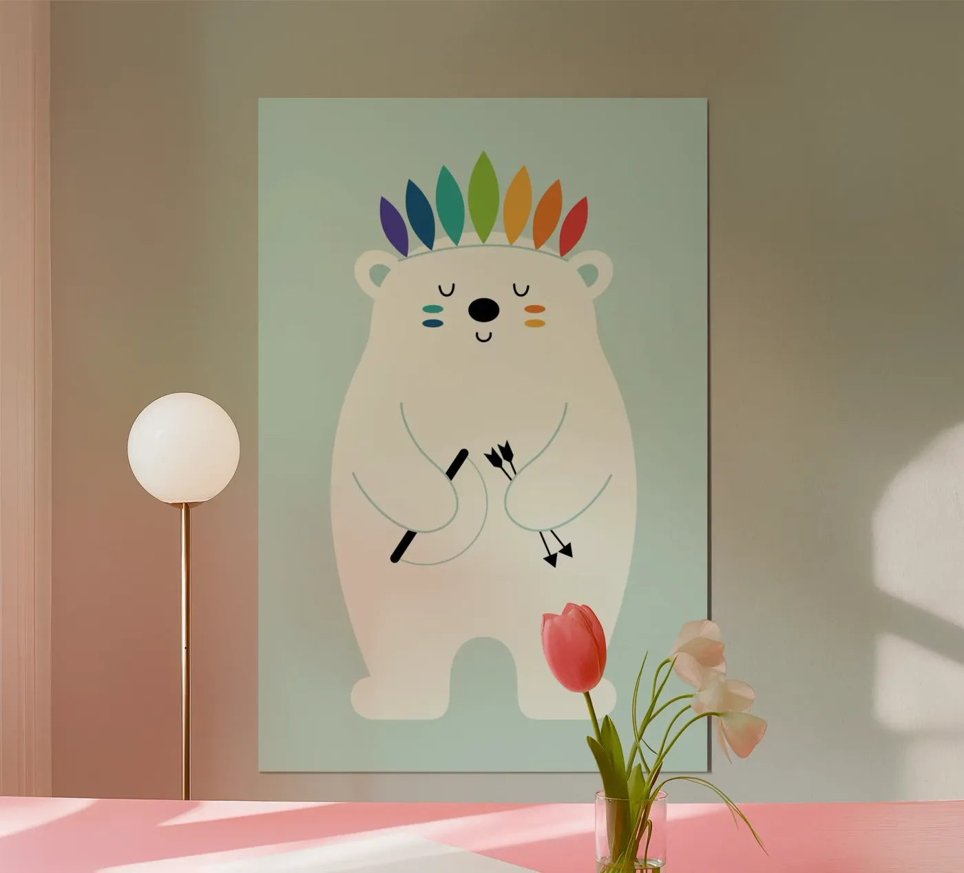 Wees dapper Polar poster van Andy Westface