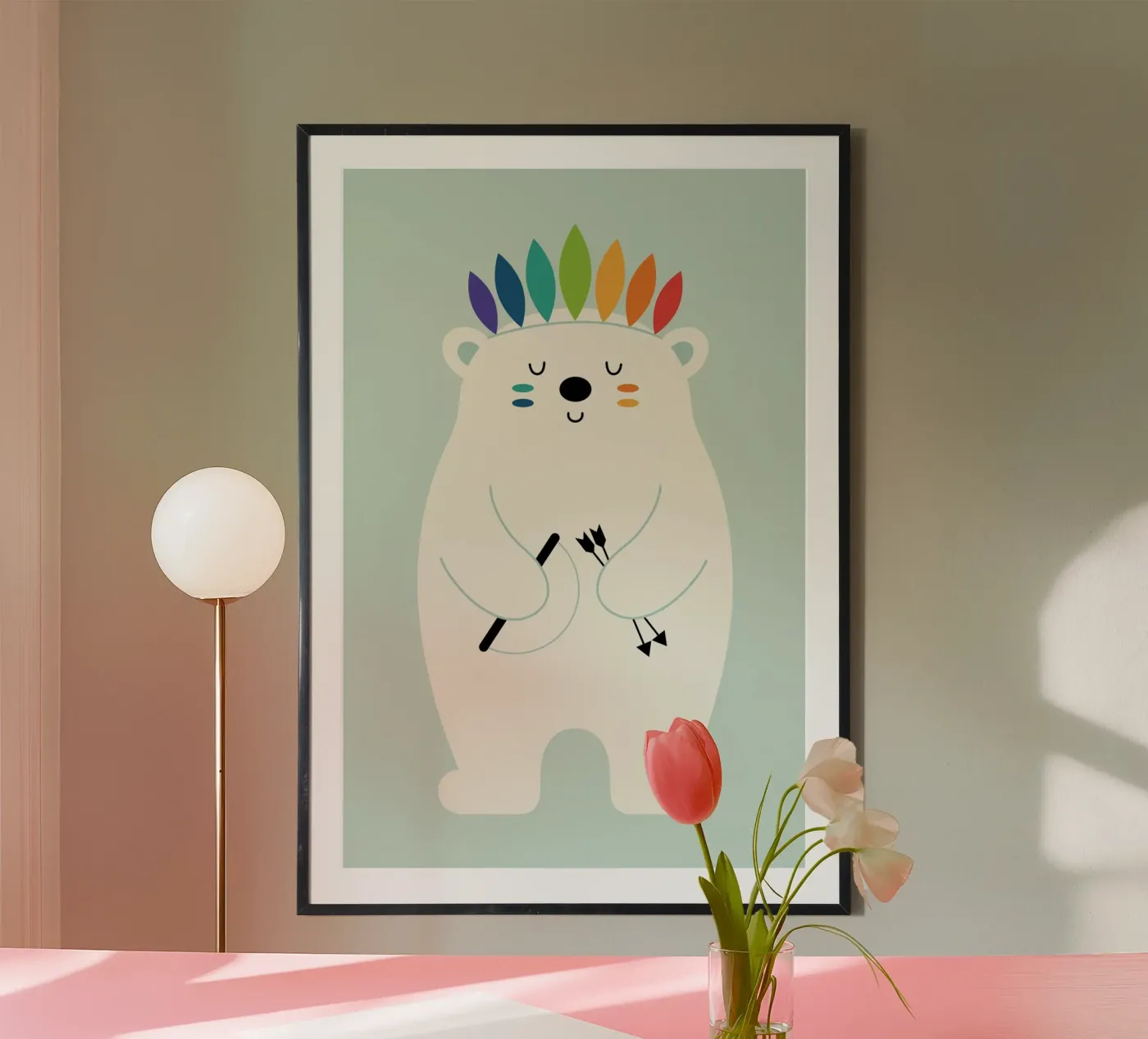 Wees dapper Polar poster van Andy Westface