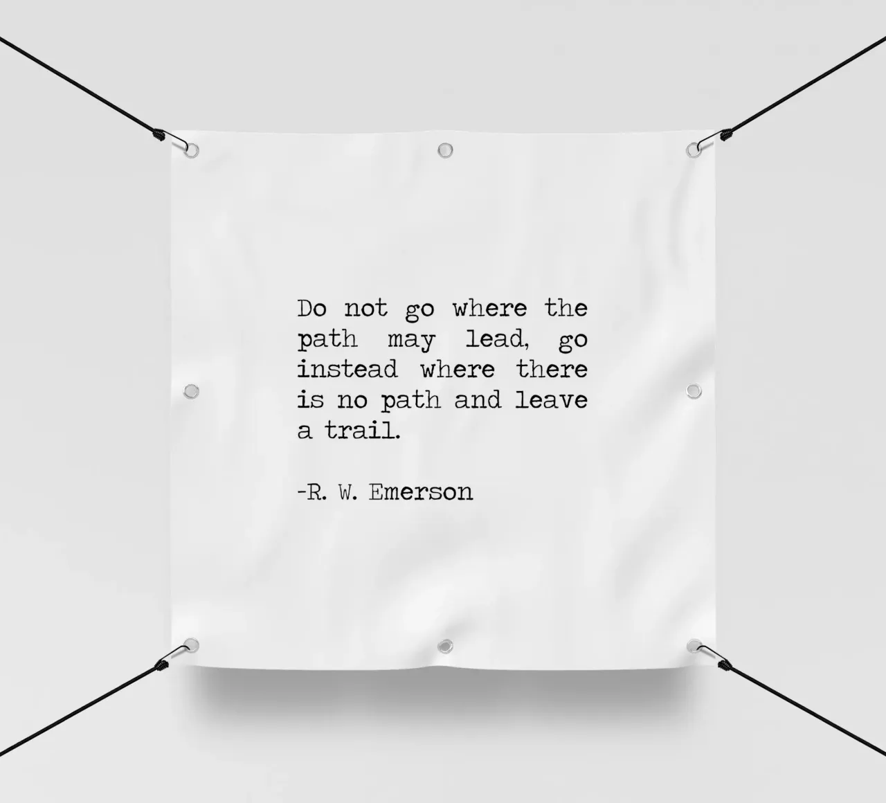 Gehe nicht dorthin, wohin der Weg führen mag -Ralph Waldo Emerson Zitat PVC Plane von Summer Soul Co. - Quotes