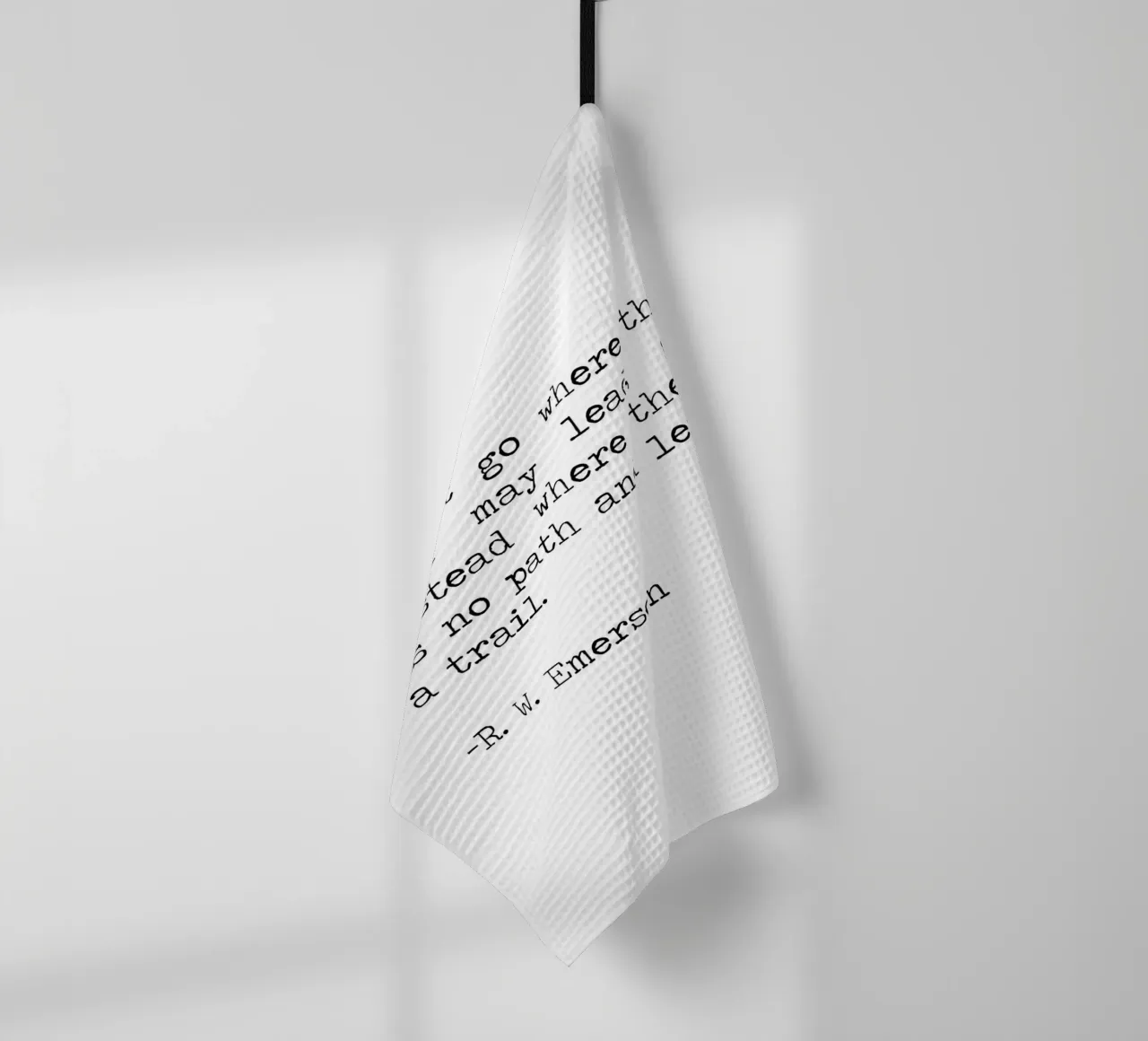 Ne pas aller là où le chemin peut mener - Citation de Ralph Waldo Emerson torchon de Summer Soul Co. - Quotes