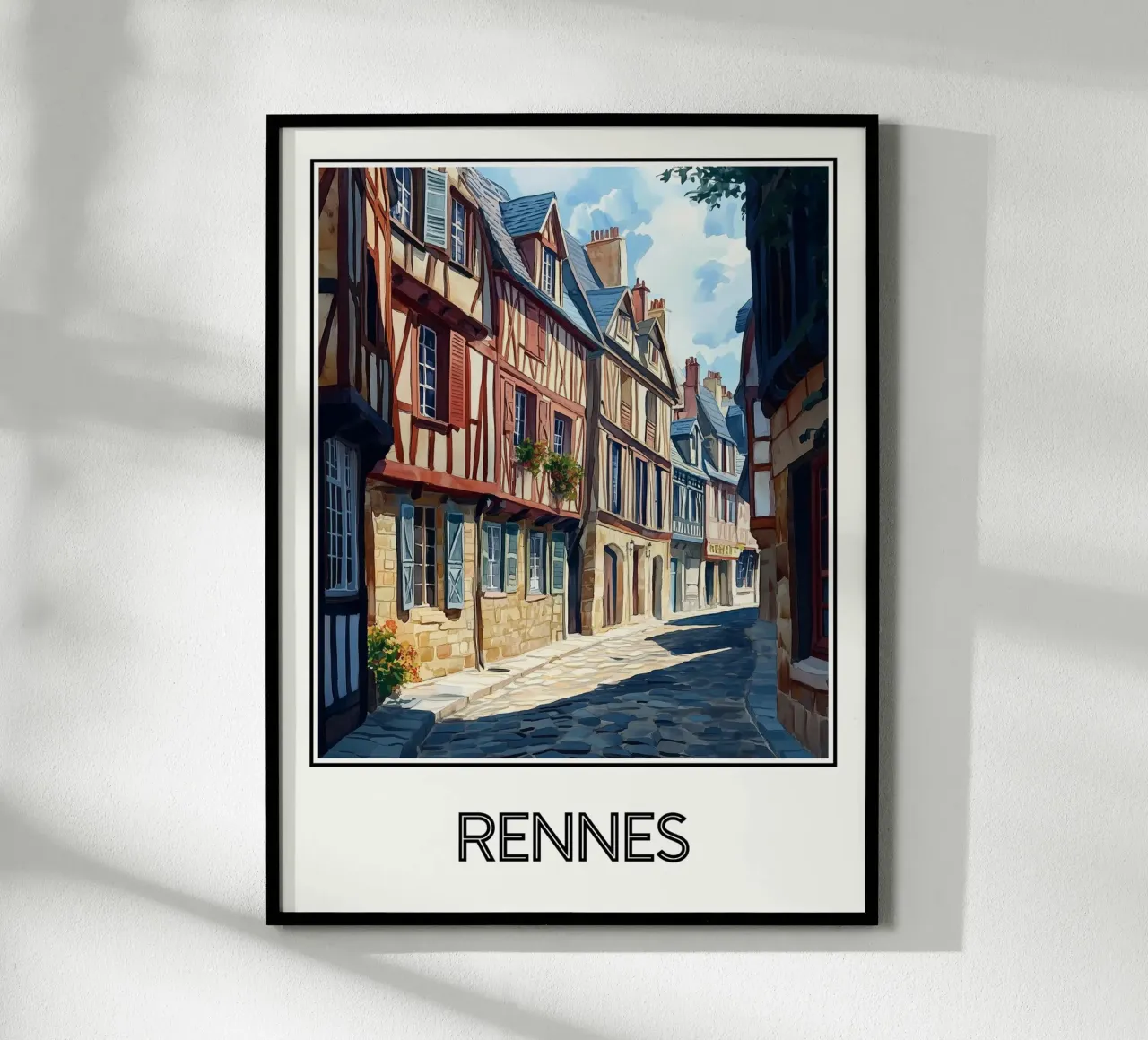 Rennes poster con telaio in plastica da Frame the World