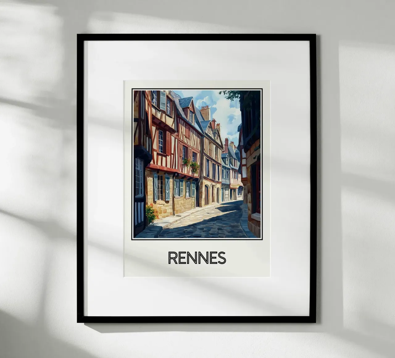 Rennes poster con telaio in plastica da Frame the World