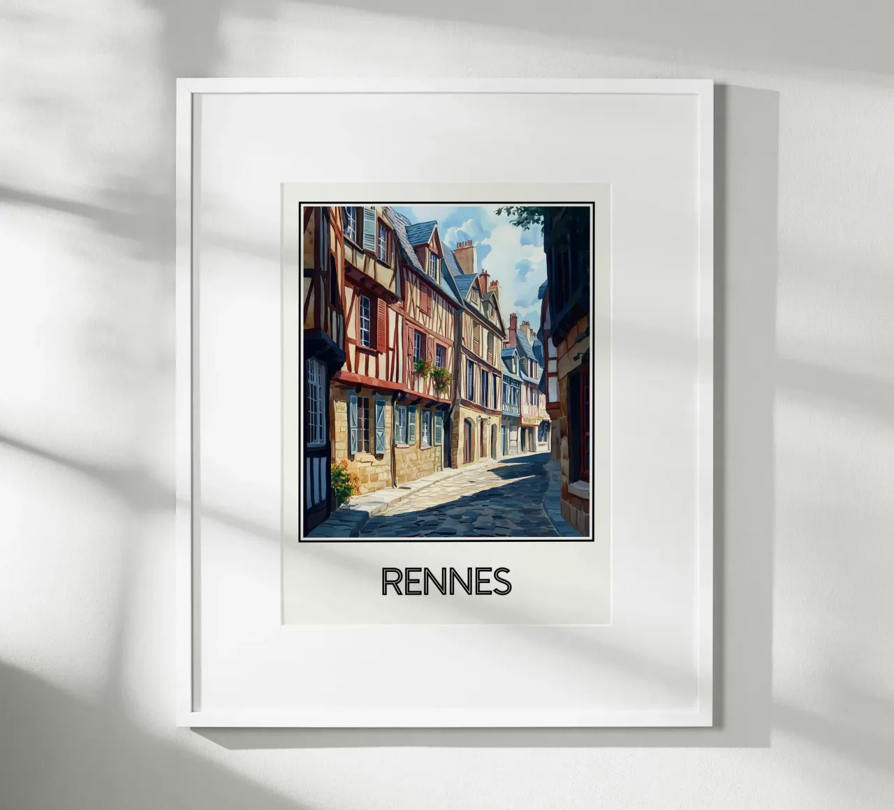 Rennes poster con telaio in plastica da Frame the World