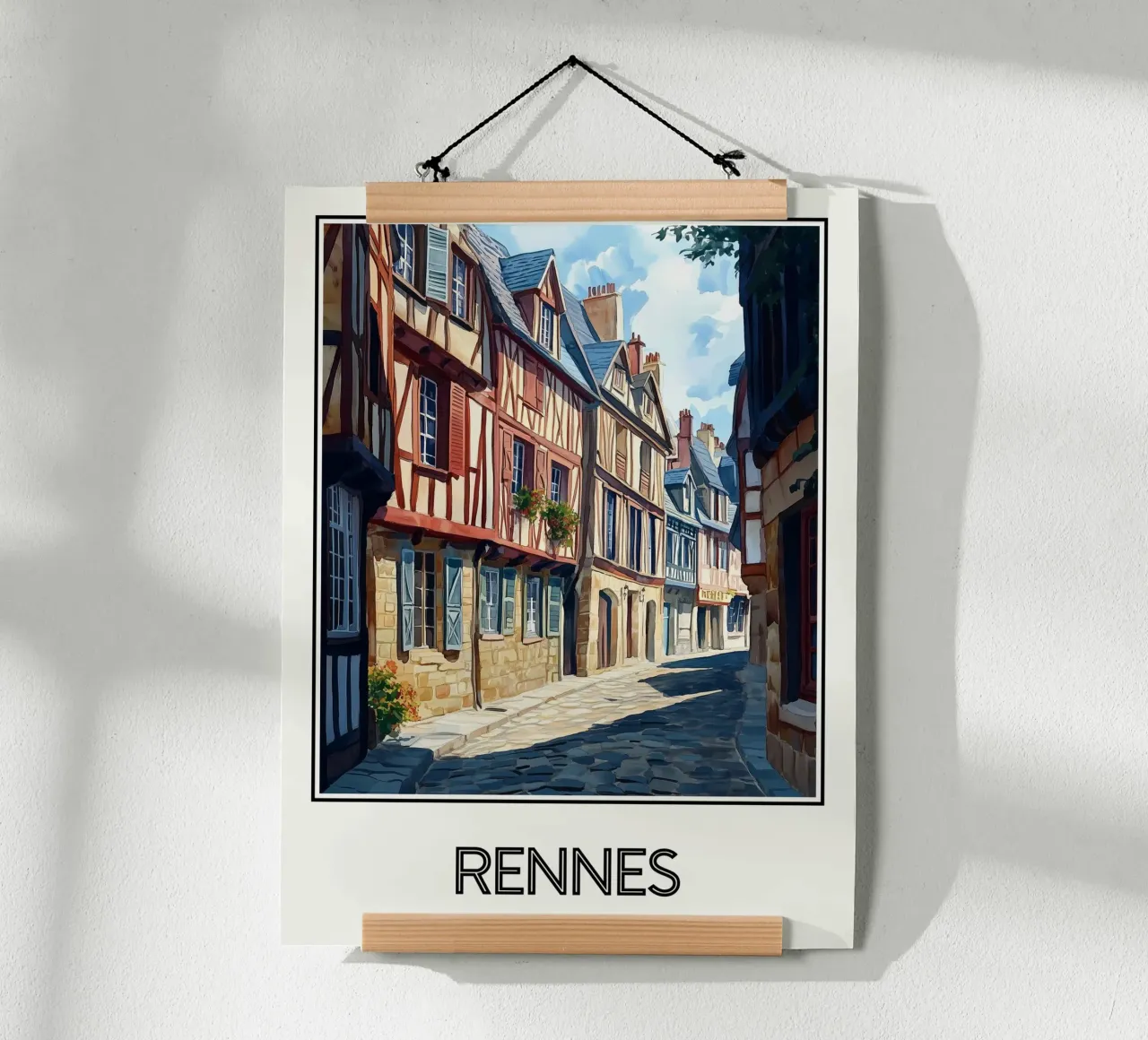 Rennes poster con telaio in plastica da Frame the World