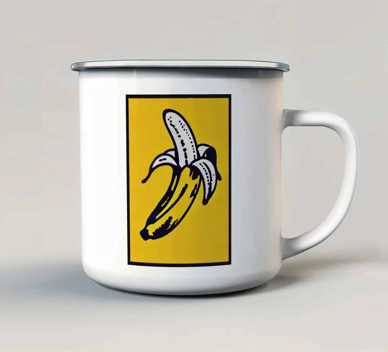 Banana - Stampa poster d'epoca tazza in smalto da posterprints-by-nomad