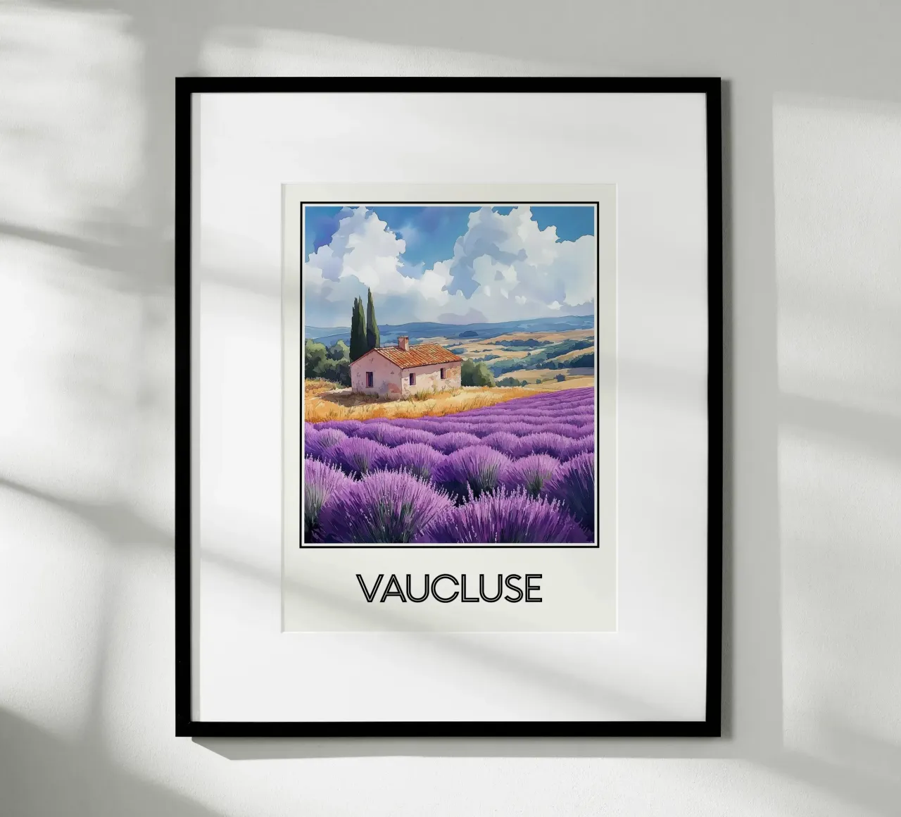 Affiche Vaucluse France poster avec cadre en bois de Frame the World