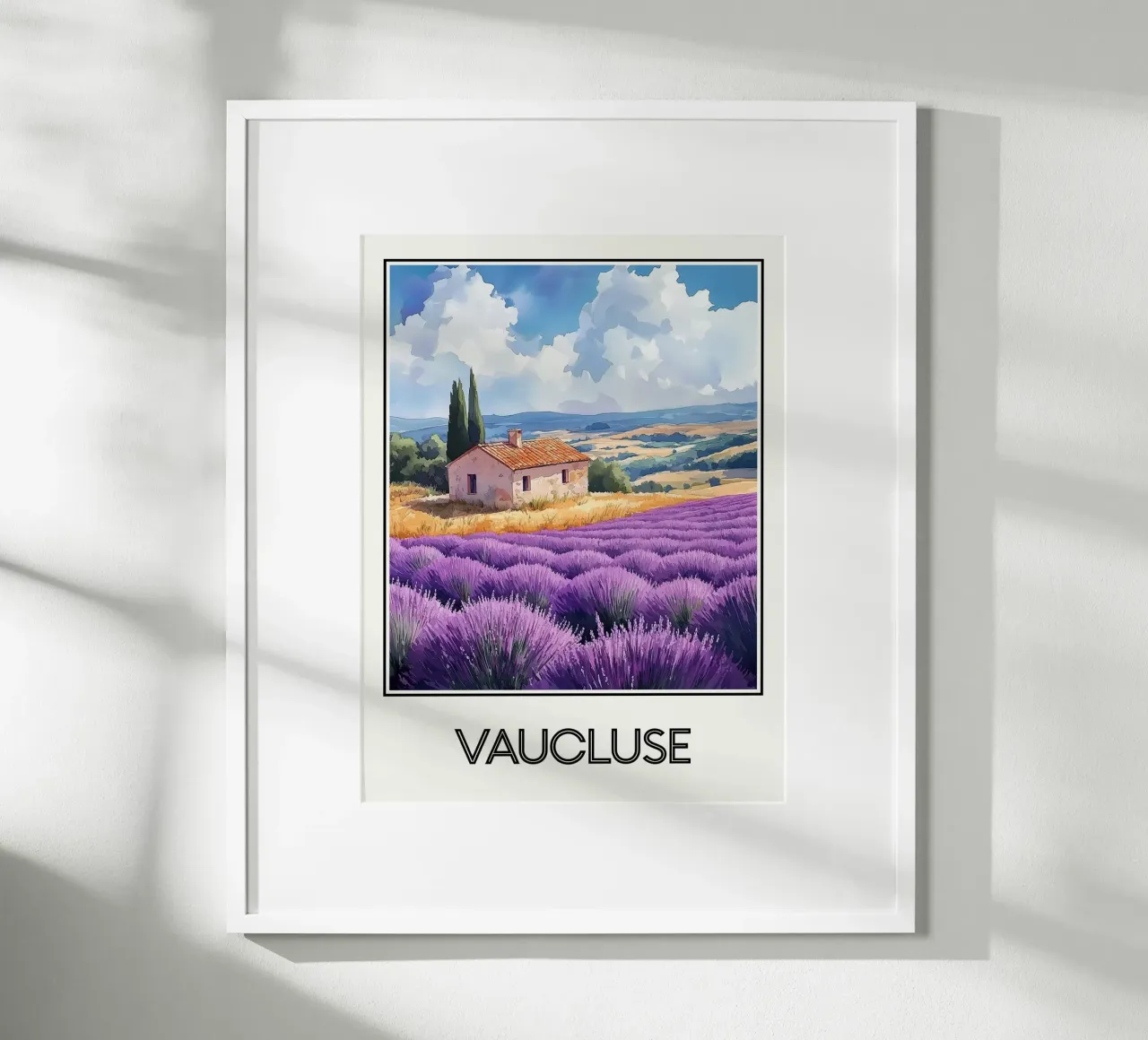 Affiche Vaucluse France poster avec cadre en bois de Frame the World